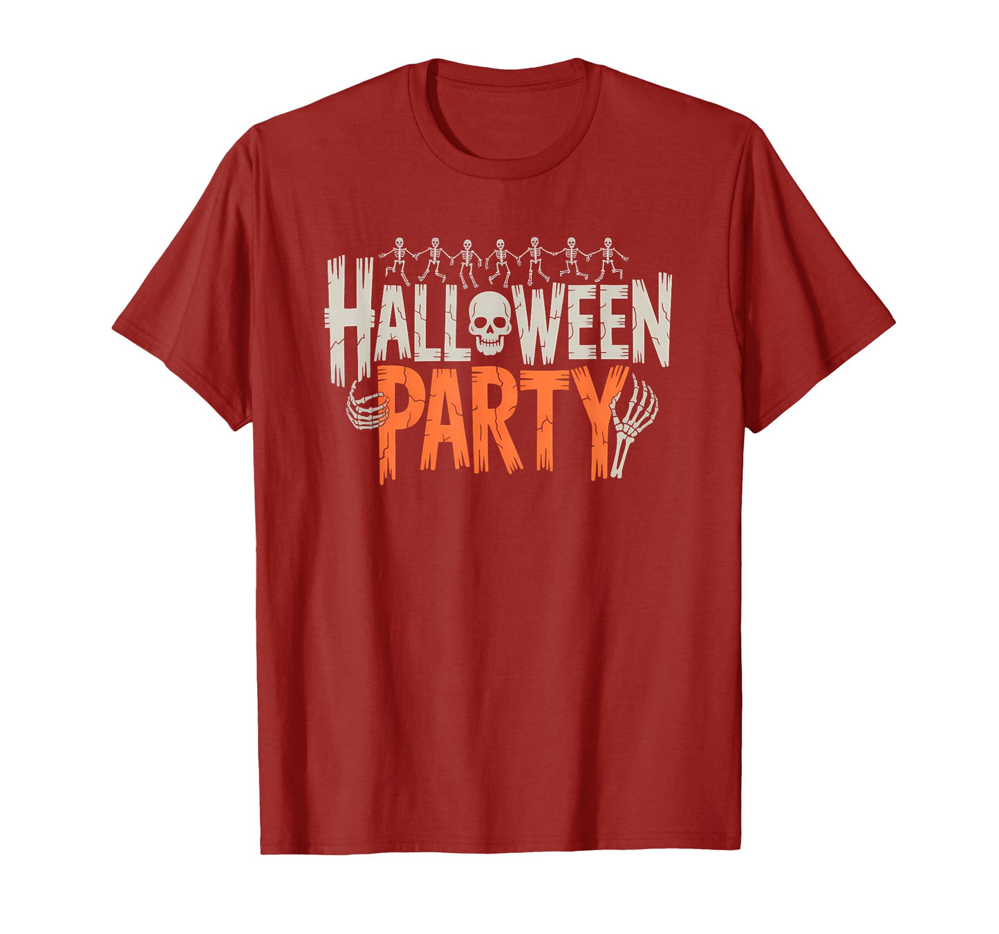 Halloween Party Horror, Spooky Pumpkin Skeleton T-Shirt