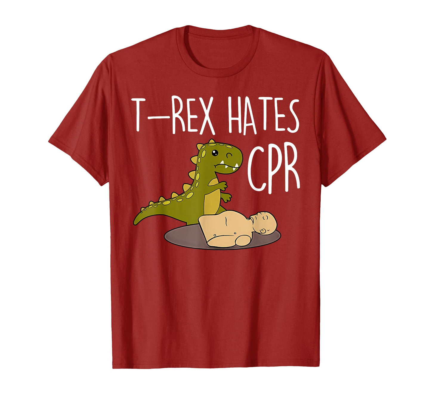 T-rex Hates Cpr Dinosaurs Funny ICU Critical Care Nurse T-Shirt