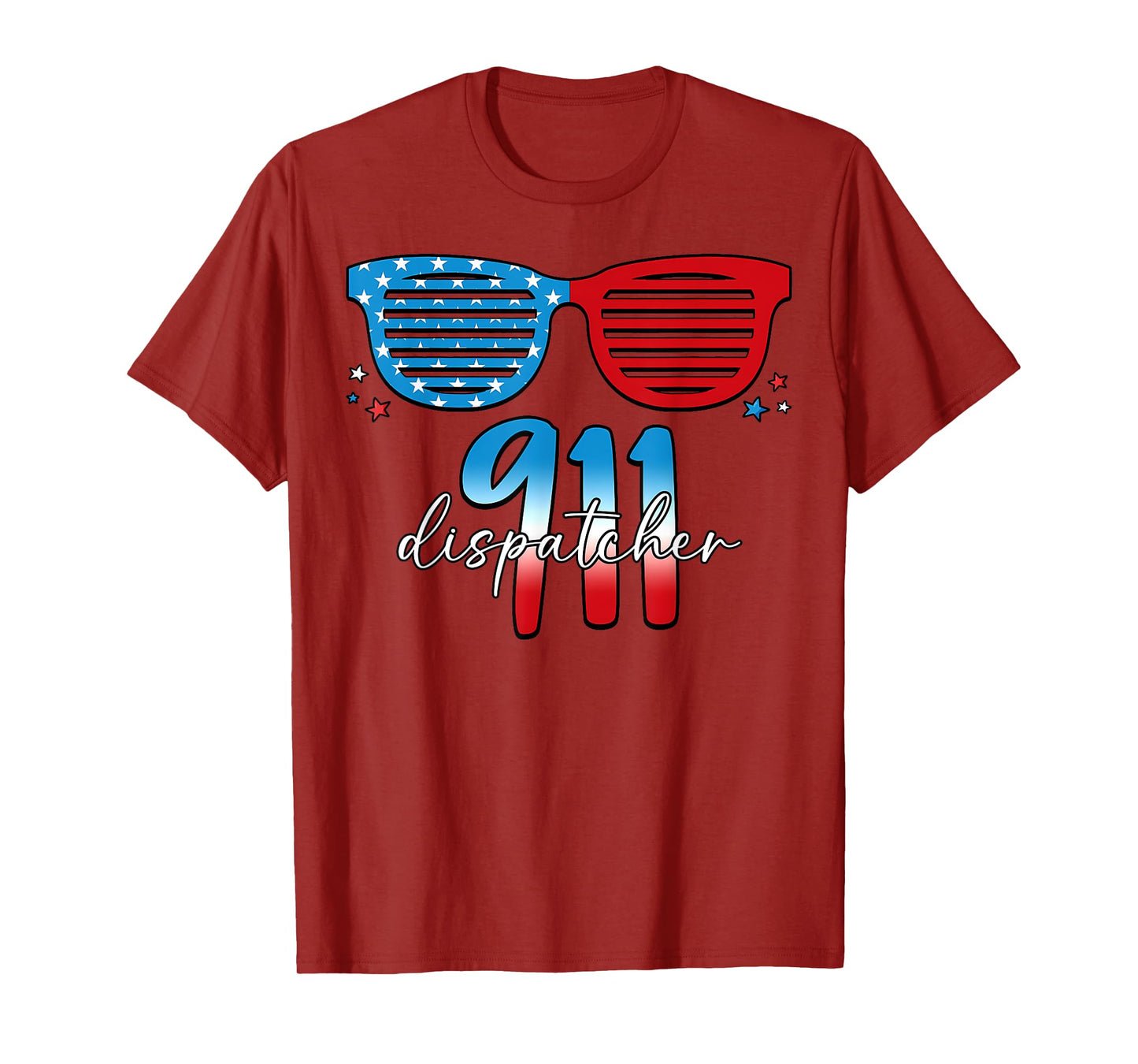 911 Dispatcher 4th of July USA Flag Emergency Dispatchers T-Shirt