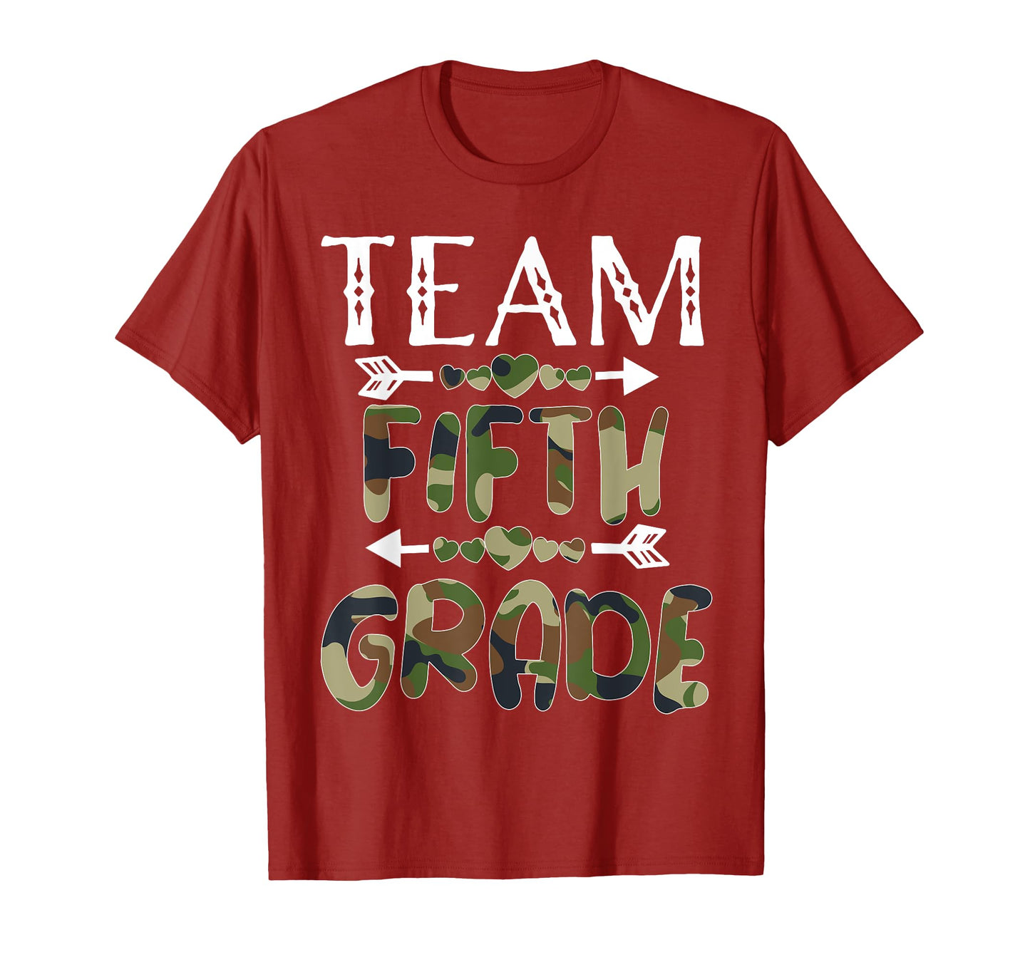 Team Fifth Grade Back To School 1st Day Camo Teachers T-Shirt