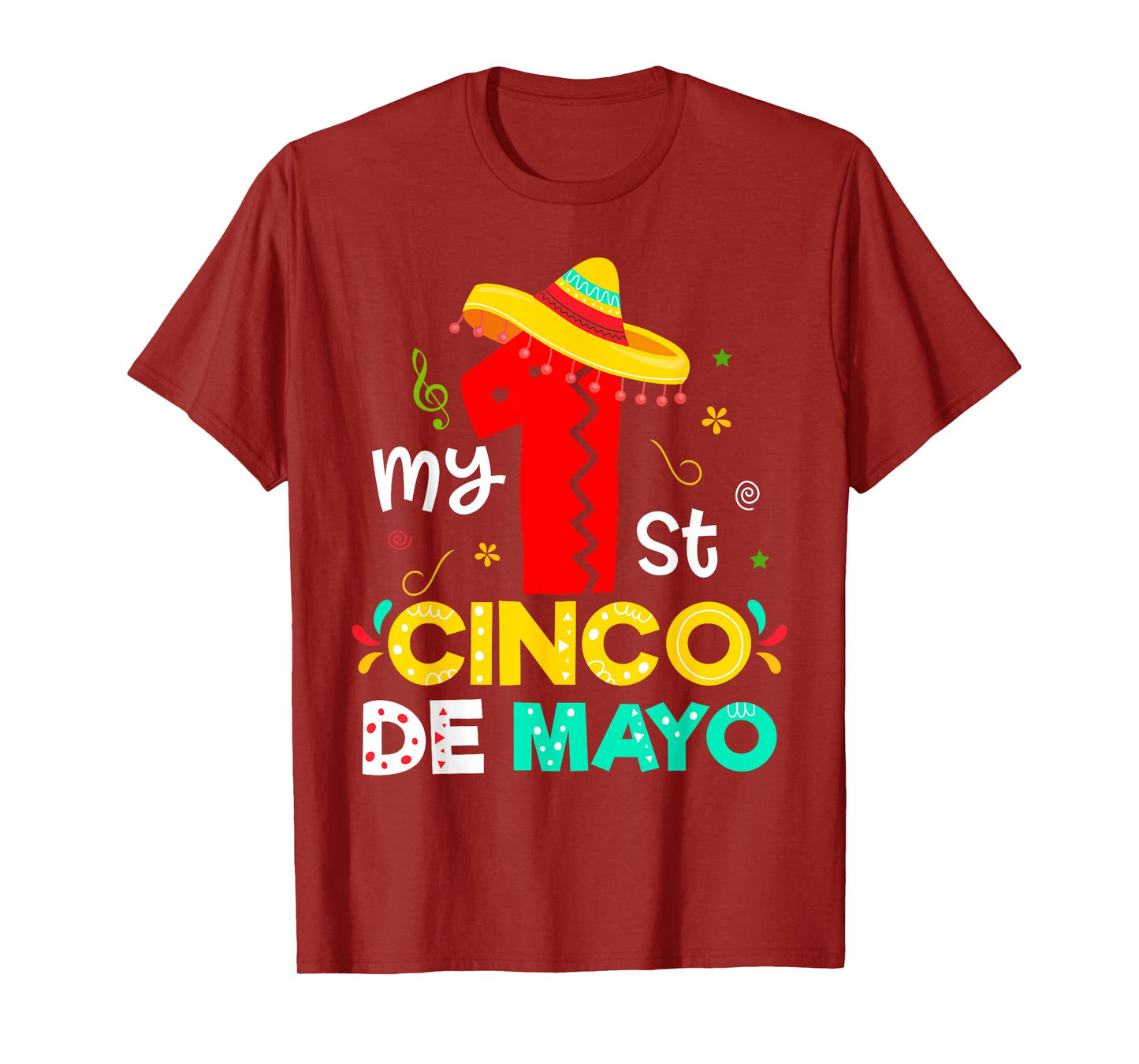 My 1st First Cinco De Mayo Fiesta Baby Boys Girls Toddlers T-Shirt