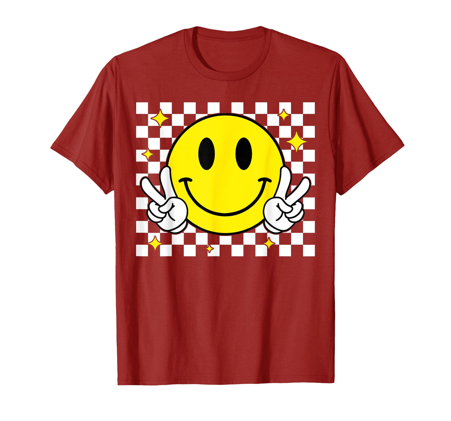 Yellow Smile Face Shirt Cute Happy Peace Smiling Face Kids T-Shirt