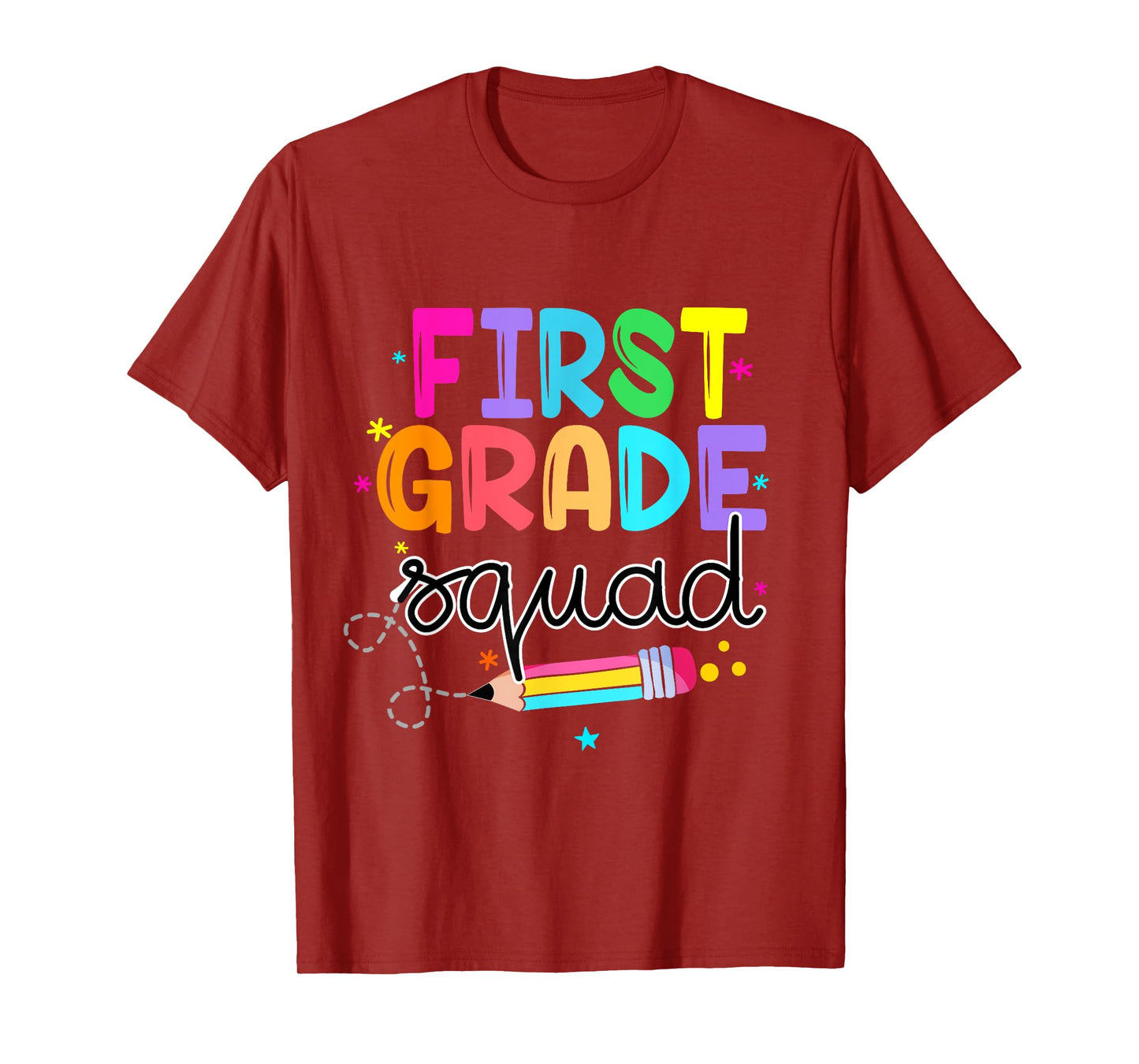 1st First Grade Squad Student Teacher Back To School T-Shirt