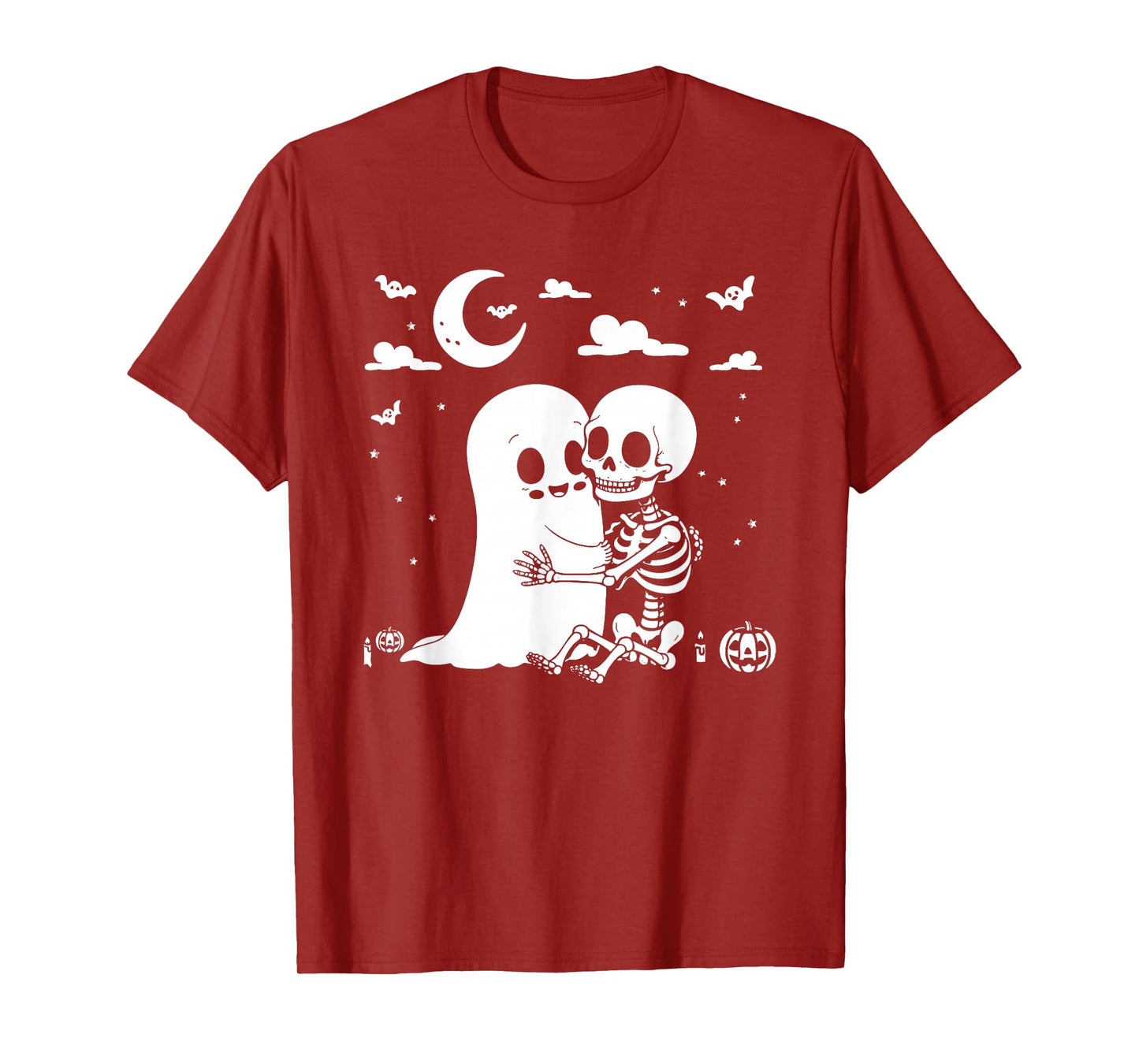Funny Boo Ghost and Skeleton Playing for Halloween Parties T-Shirt