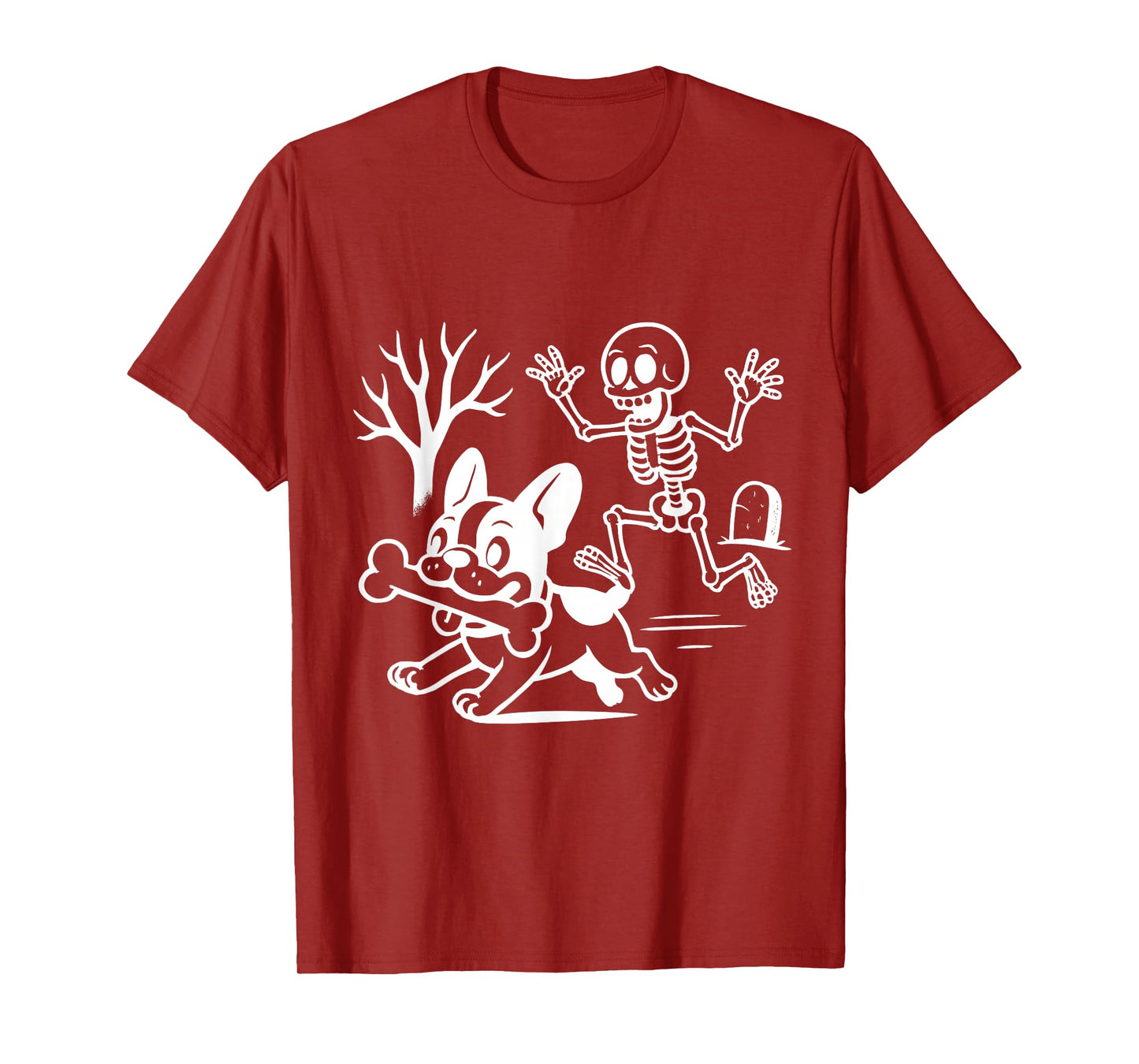 Funny Halloween French Bulldog Skeleton Spooky Season T-Shirt