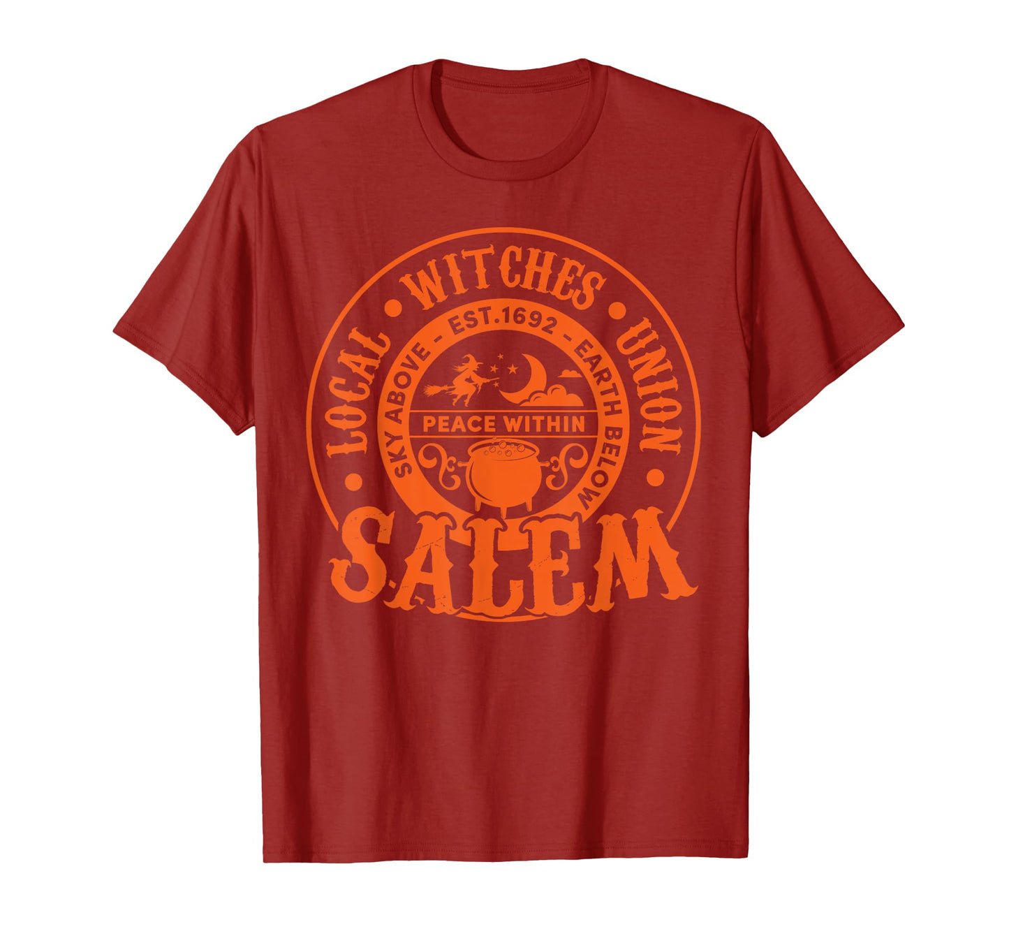 Salem Local Witches Union Sky Above Earth Est 1692 Halloween T-Shirt