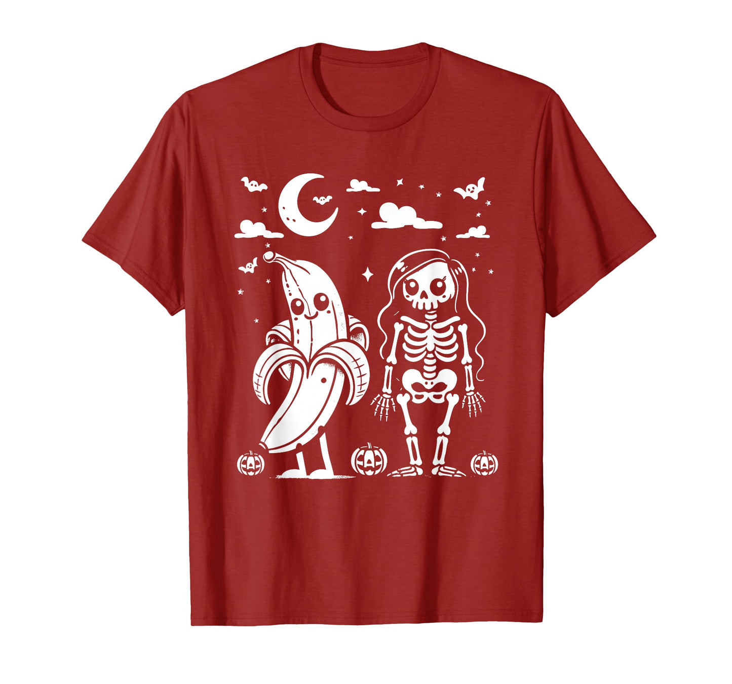 Funny Skeleton and Banana for Halloween T-Shirt