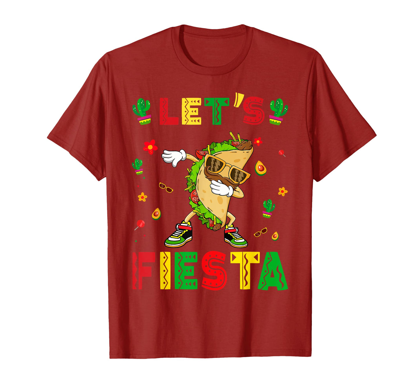 Let's Fiesta Tacos Dabbing Cinco De Mayo Mexican Party T-Shirt
