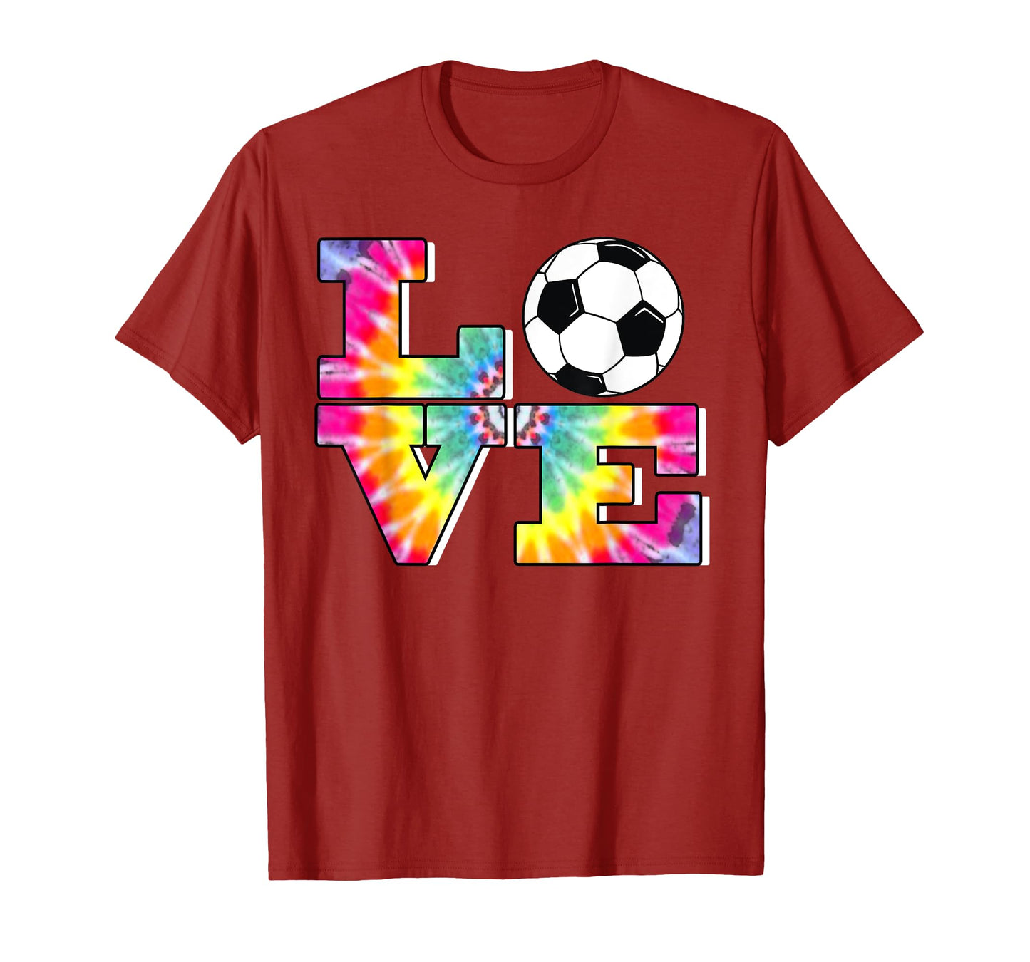Soccer Tie Dye LOVE Multi Color Teen Girls T-Shirt