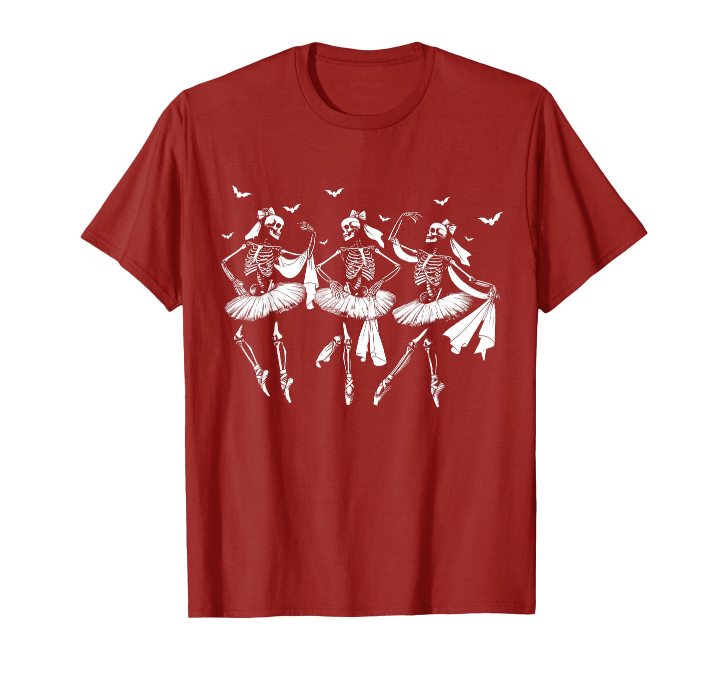 Horror Ballet Pumpkin Skeleton Dancing Spooky Halloween T-Shirt