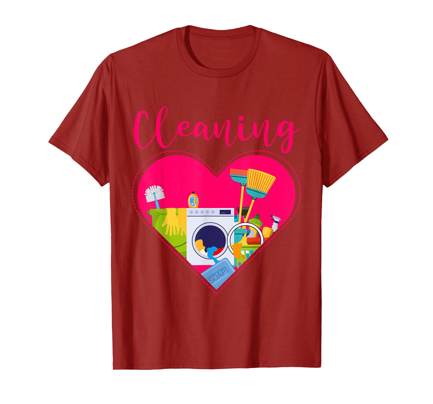 Cleaning Heart Shirt Cleaning Uniform For Cleaners Cleaning T-Shirt