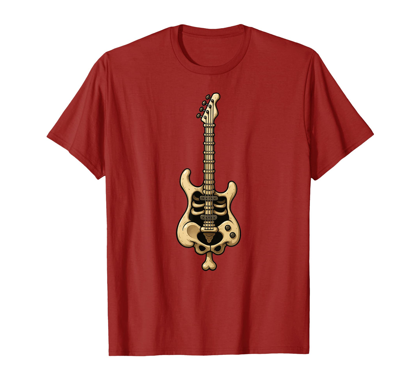 Skeleton Bass Guitar Halloween Guitarist Boys Girls Kids T-Shirt