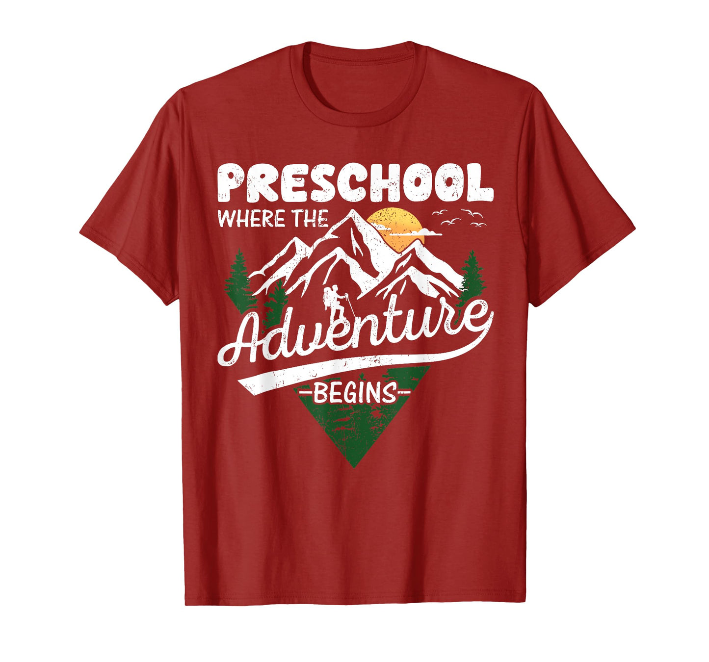 Preschool Adventure Begins First Day Of School Teacher Kids T-Shirt