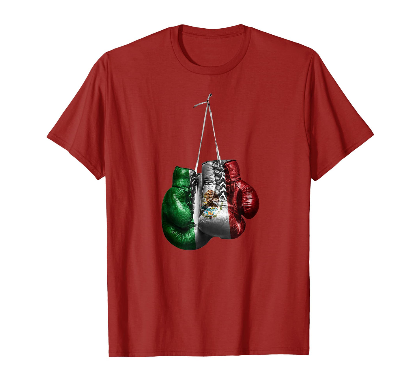 Boxing Gloves Tee - Mexico Vintage Flag T-Shirt for Women, Black, Small, Short Sleeve, Classic Fit, Cotton, Polyester