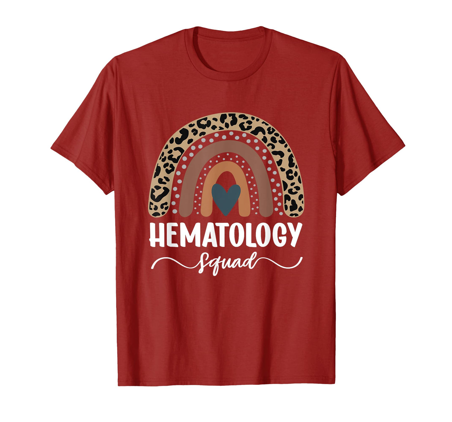 Hematology Squad, Leopard Rainbow Hematology Nurse Team T-Shirt