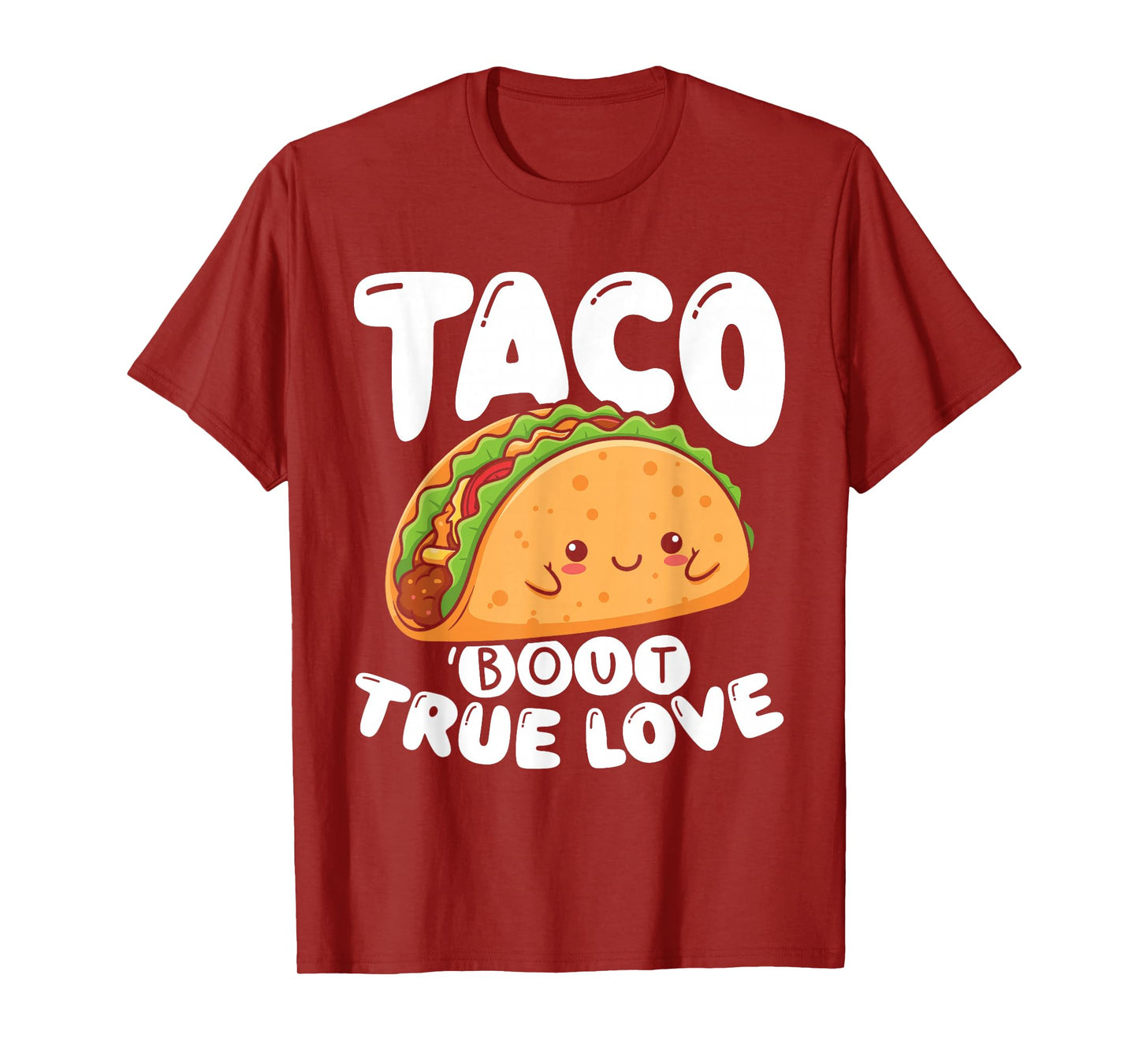 Cute Taco and Lettuce/Meat Kawaii Couple Funny Food Love T-Shirt