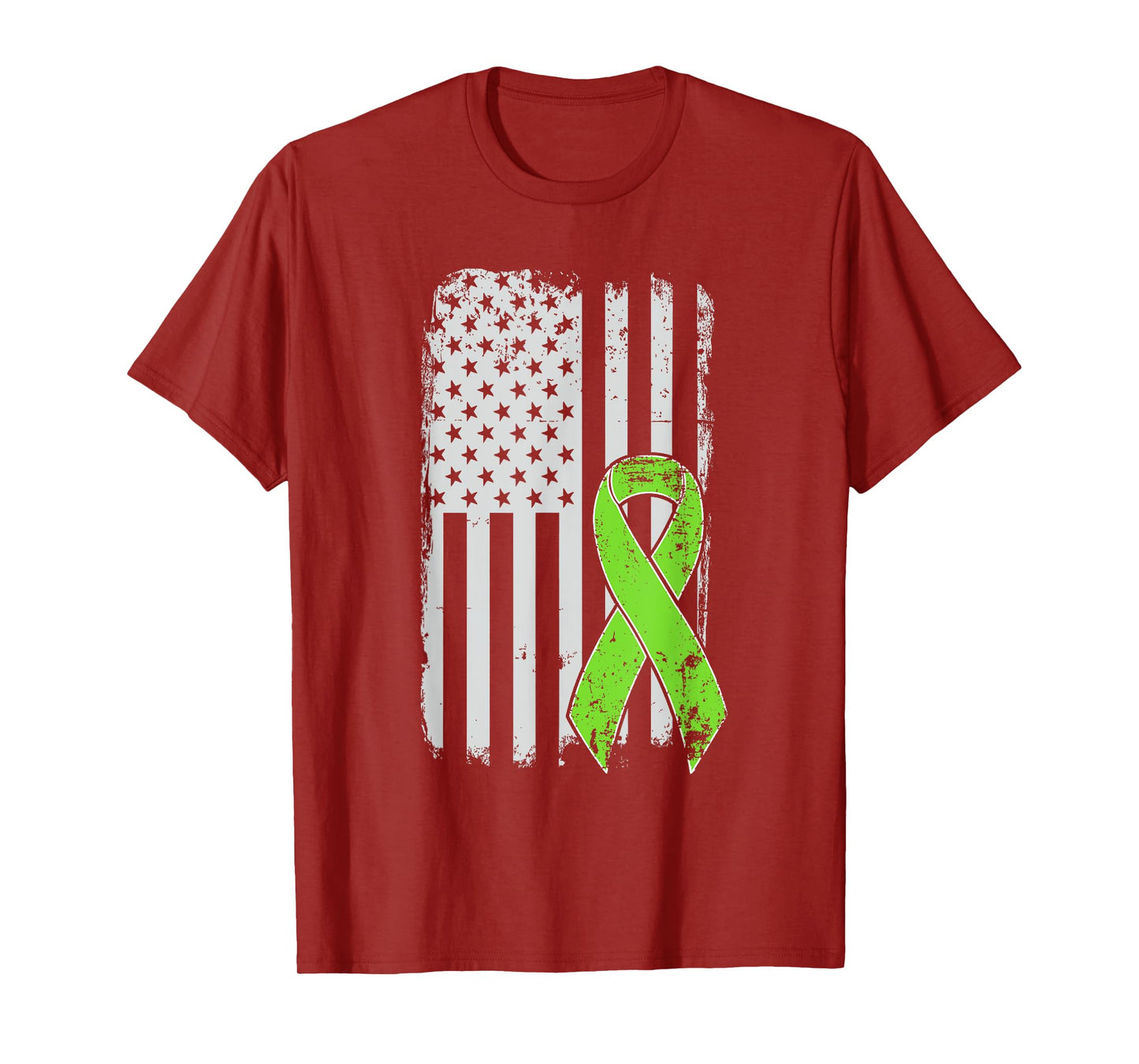 Non-Hodgkins Lymphoma Awareness - Vintage USA American Flag T-Shirt