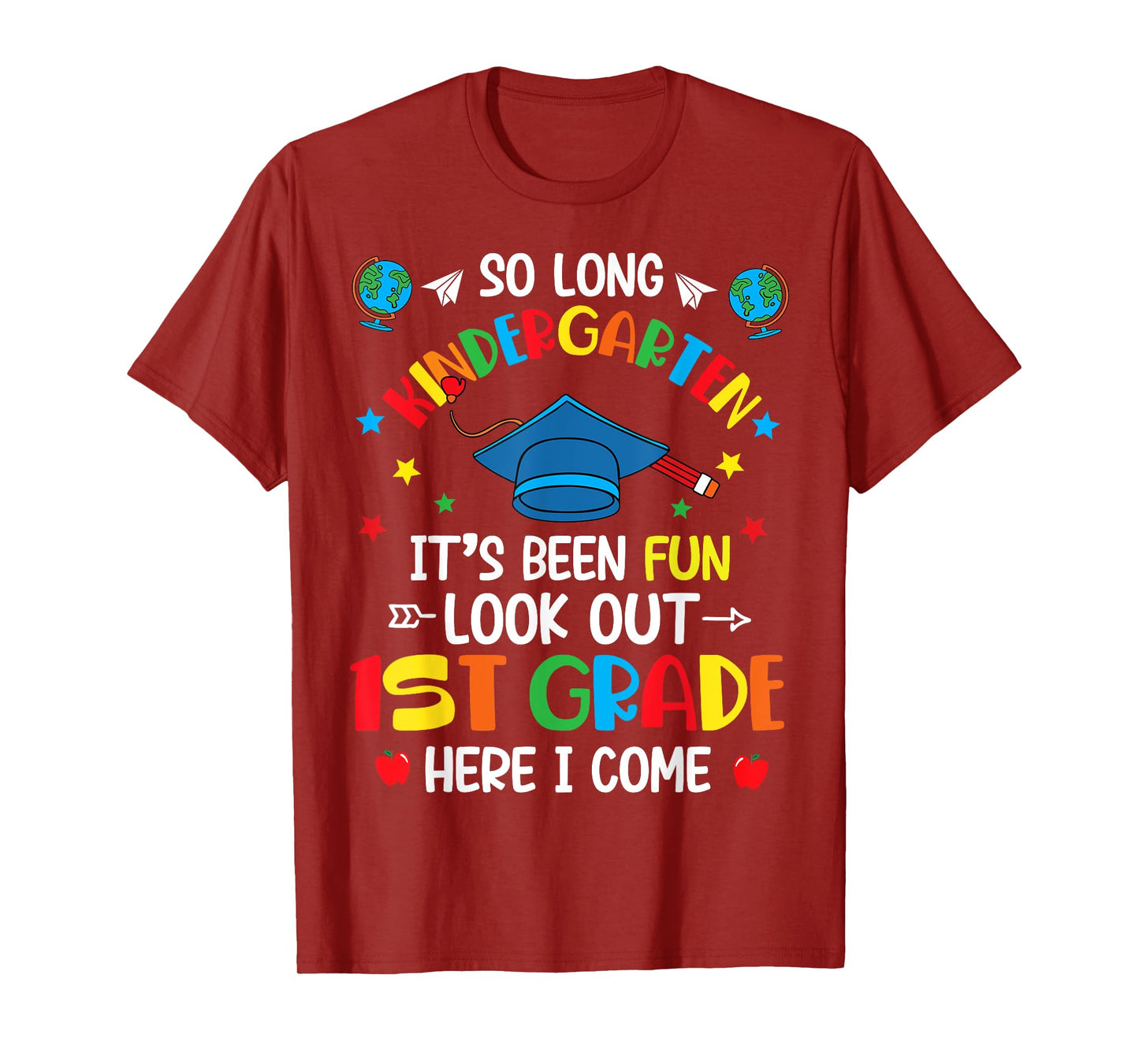 So Long Kindergarten Graduation 1st Grade Kids Boys Girls T-Shirt
