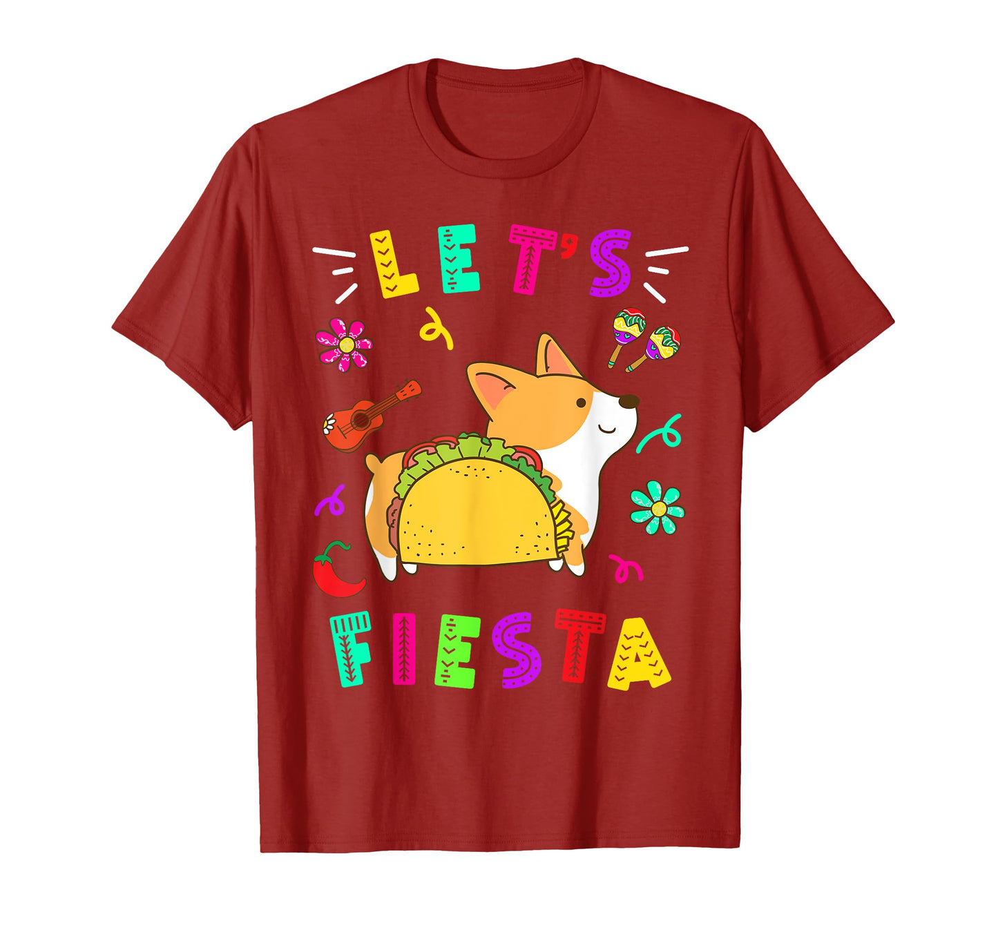 Cinco De Mayo Corgi Let’s Fiesta Camisa 5 De Mayo Mexican T-Shirt