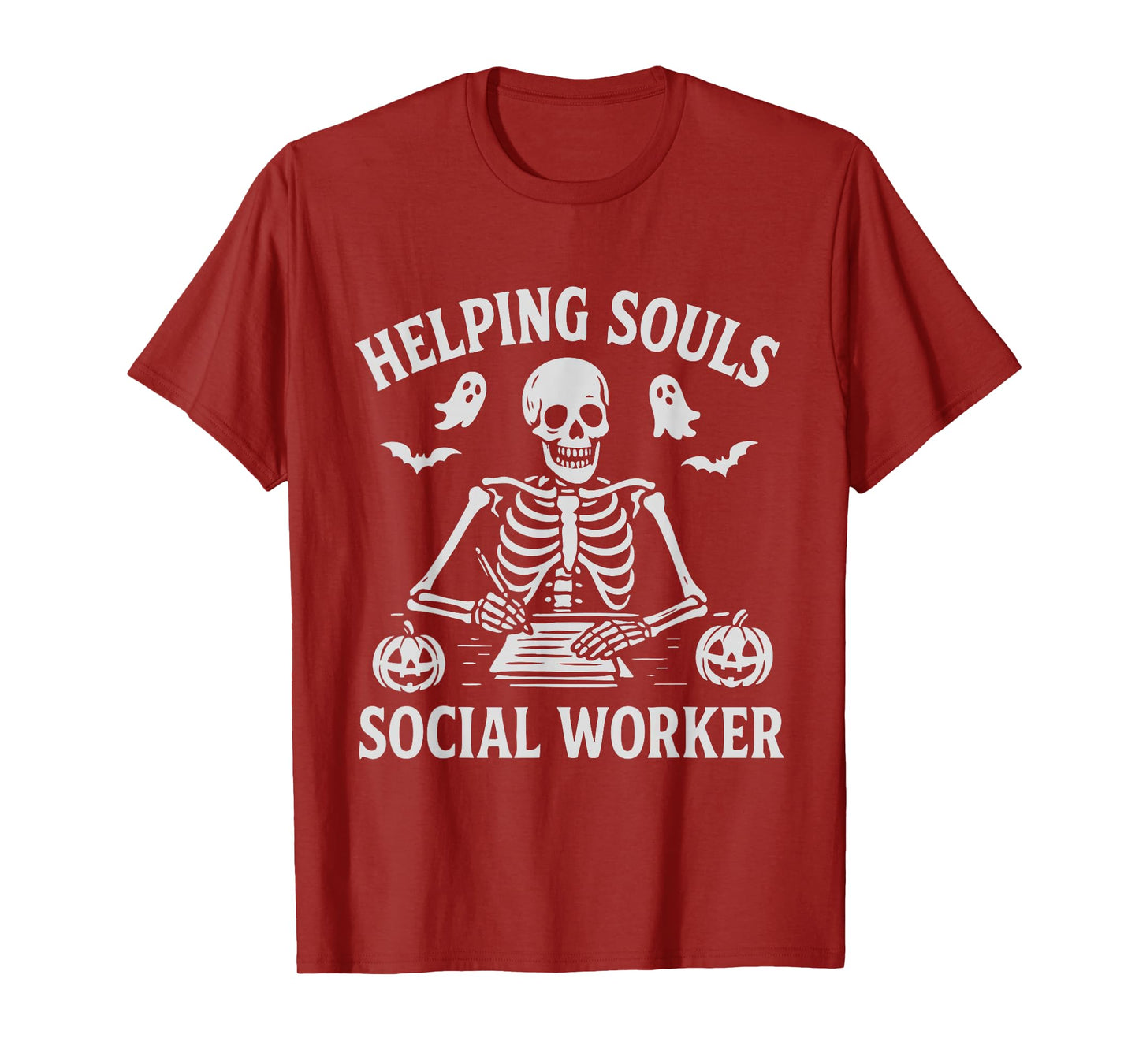 Helping Souls Social Worker Halloween Skeleton T-Shirt