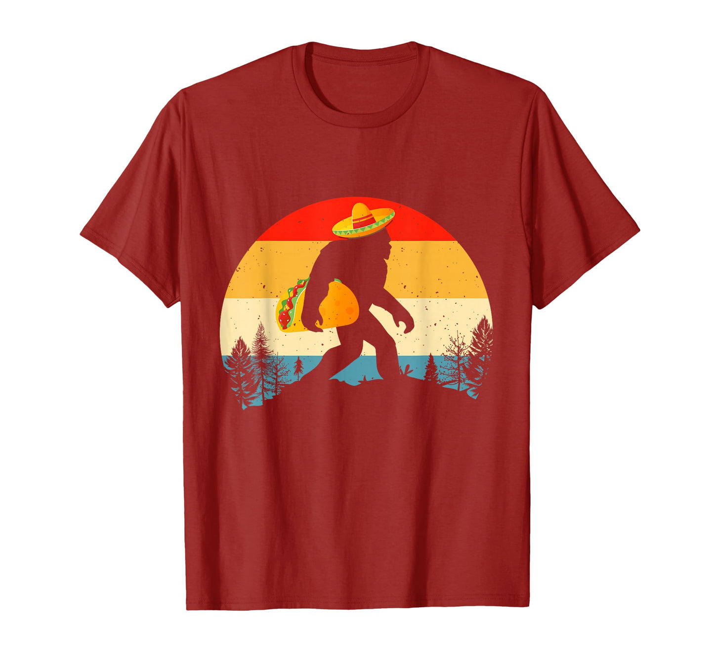 Taco Trekking with Bigfoot Tacosquatch T-Shirt