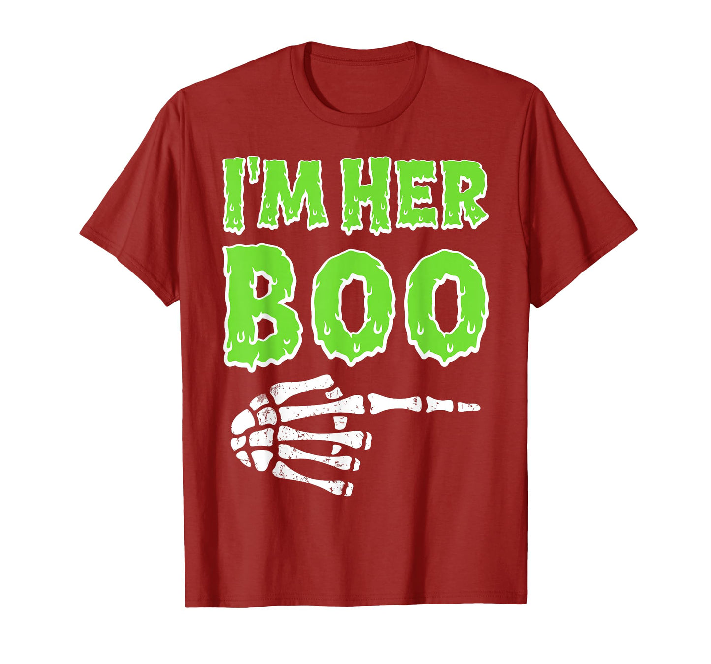 I’m Her Boo I’m His Ghoul Halloween Couple Matching Skeleton T-Shirt