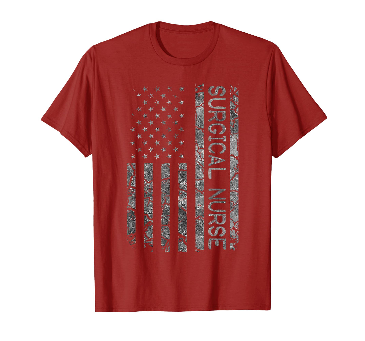 Funny Job Title Worker American Flag Surgical Nurse T-Shirt