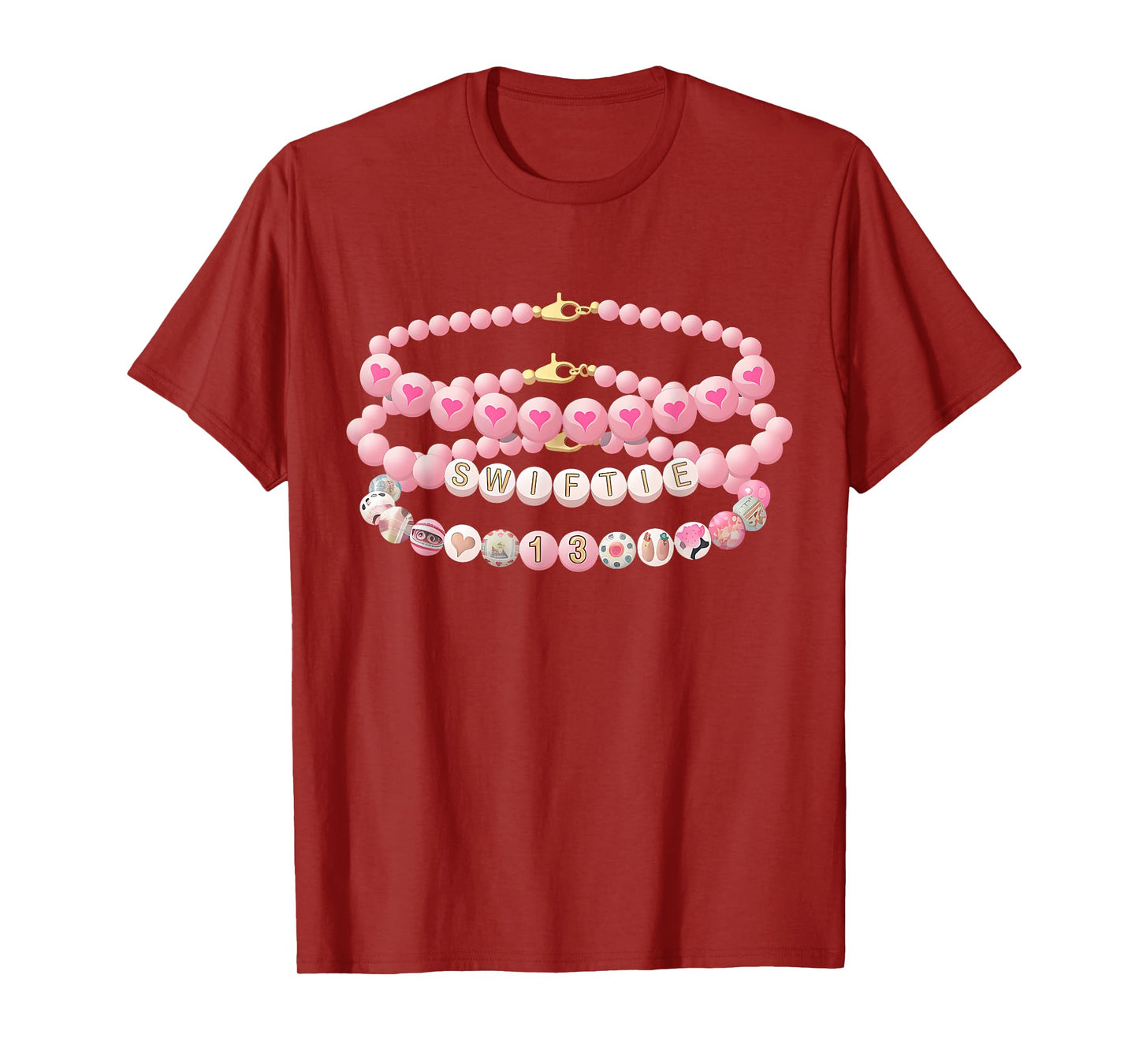 Pink Coquette Bow TAYLOR First Name Friendship Bracelet 90s T-Shirt