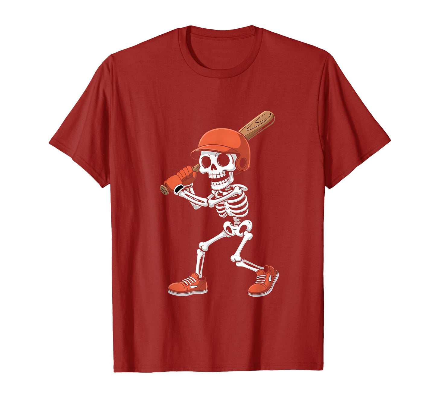 Halloween Skeleton Funny Baseball Shirt for Teens Boys Men T-Shirt