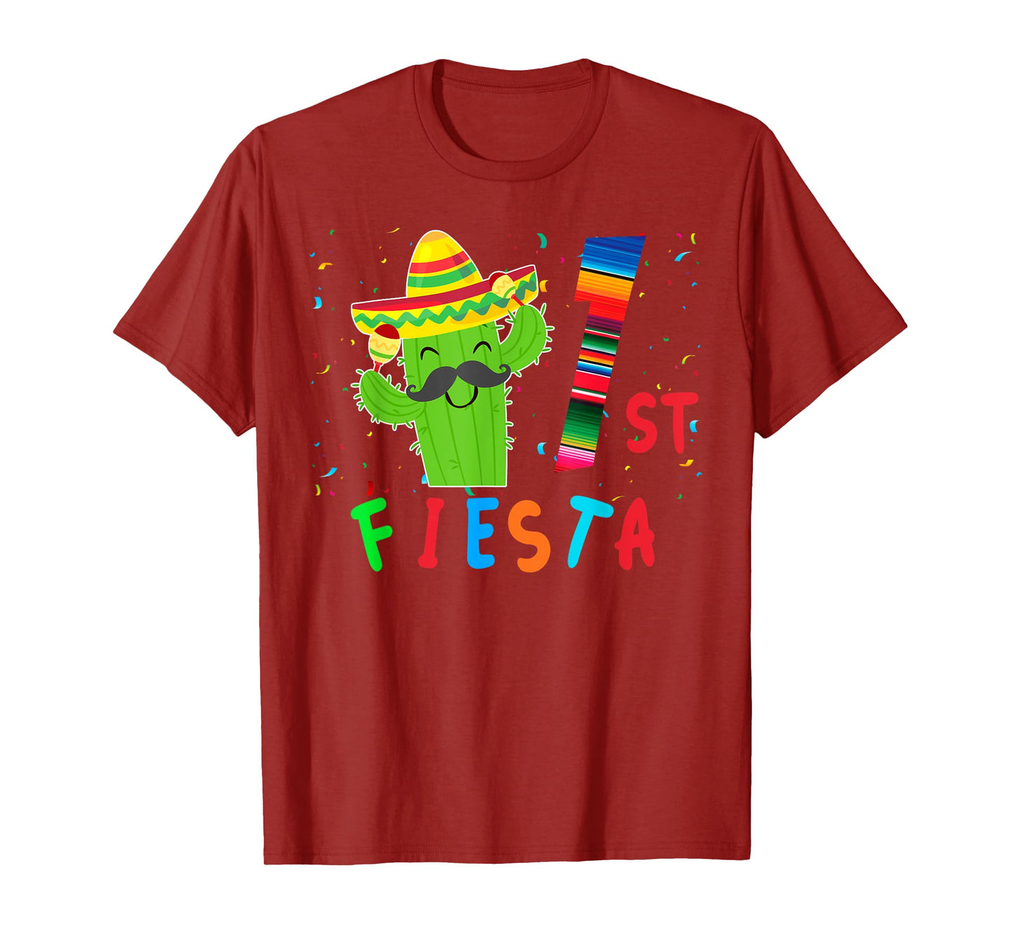 Mexican Birthday Theme Party Matching Group Fiesta 1st T-Shirt