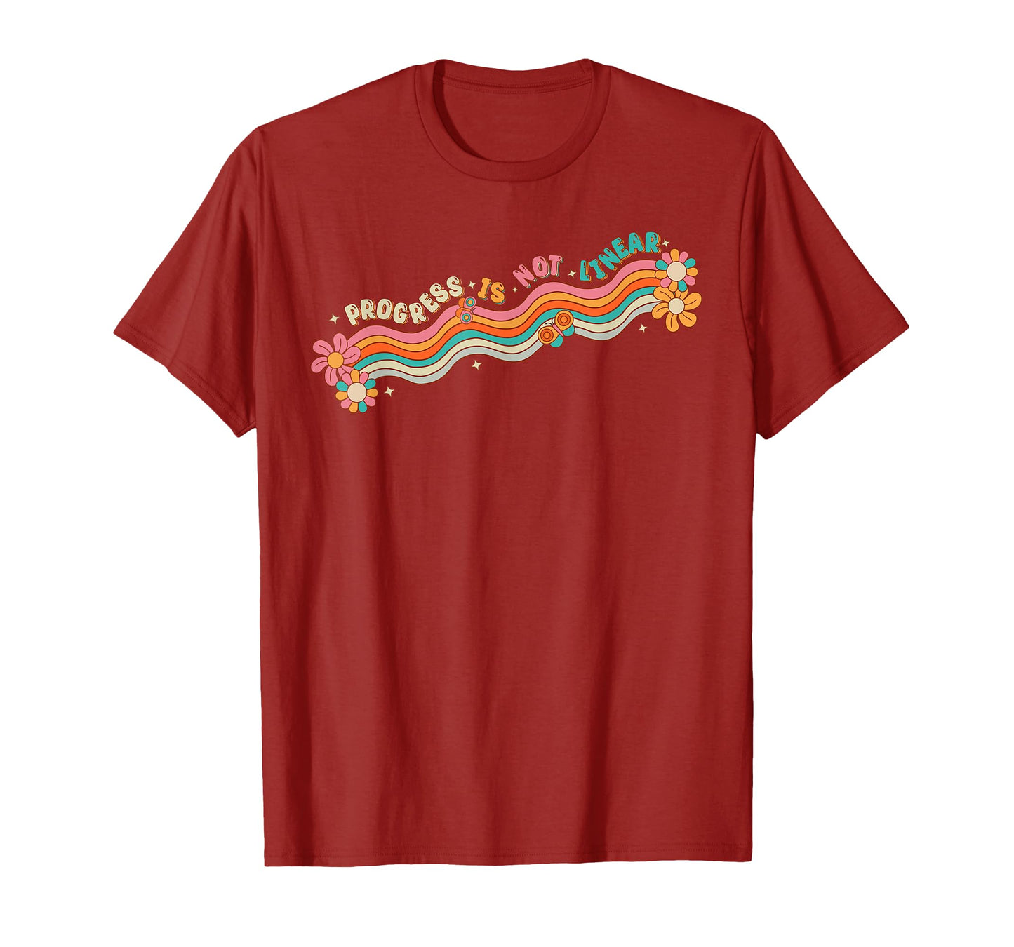 Progress Is Not Linear Teacher Student Back To School Retro T-Shirt for Men Women Girls Kids
