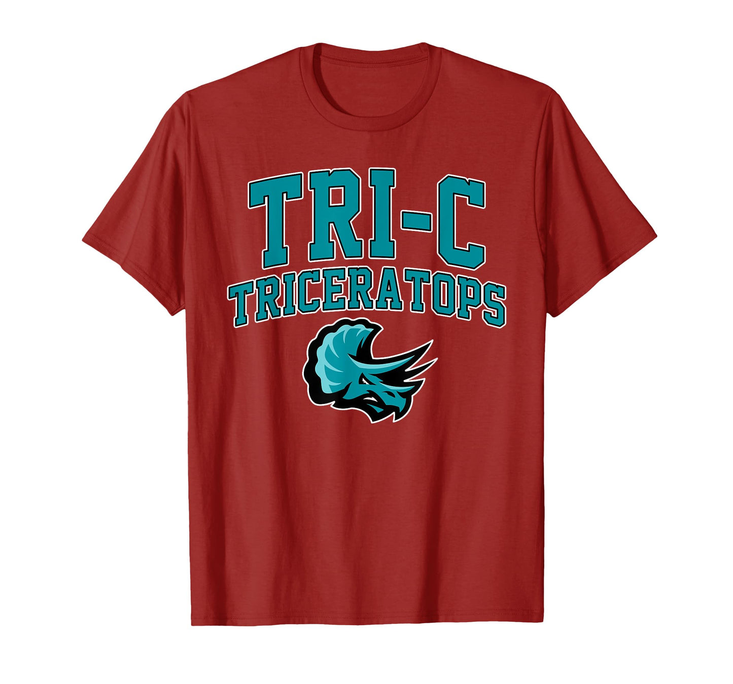 Tri-C Triceratops Cuyahoga Community College Arch Sports T-Shirt