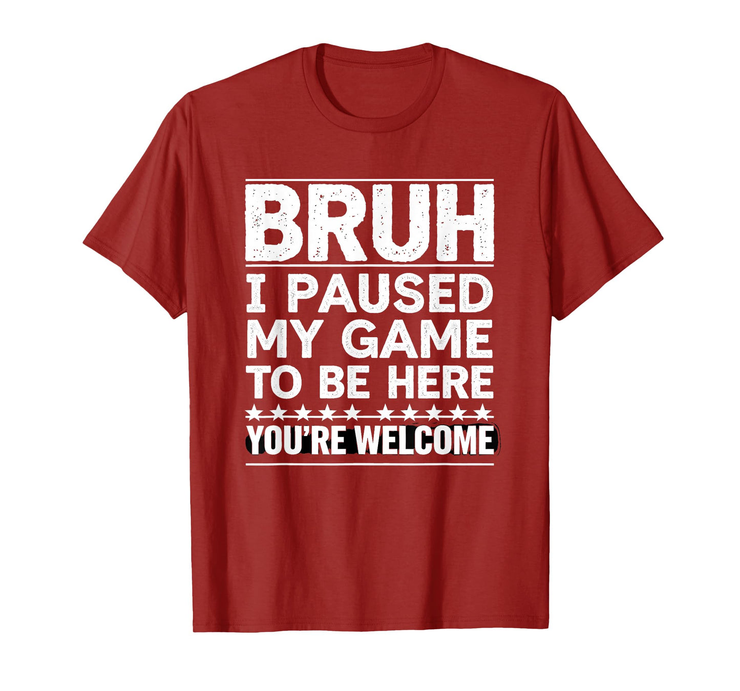 Bruh I Paused My Game Funny Skeleton Gamer Gaming for Teens T-Shirt