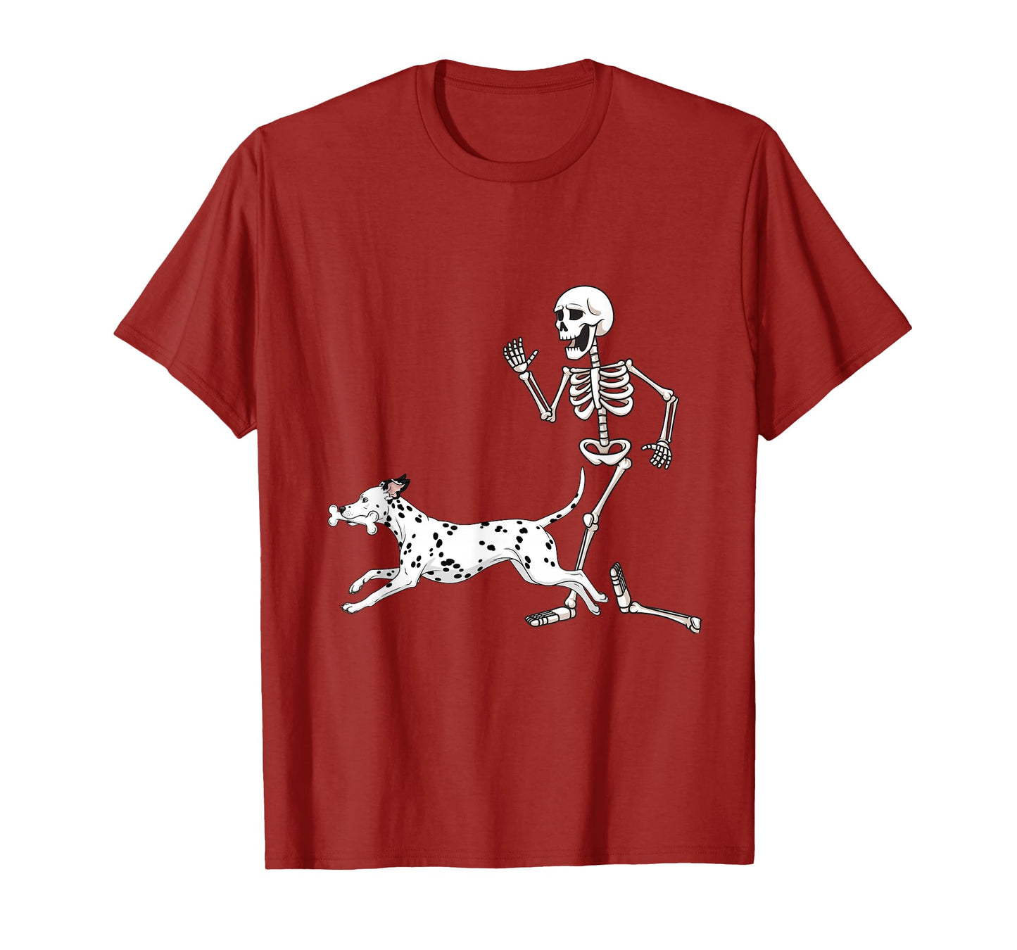 Funny Halloween Dalmatian and Skeleton T-Shirt
