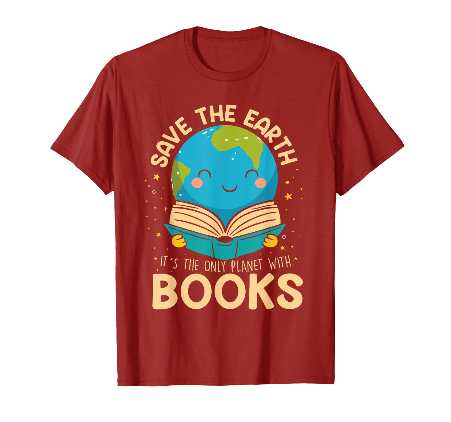 Save Earth It´s Only Planet With Books Reader Earth day T-Shirt