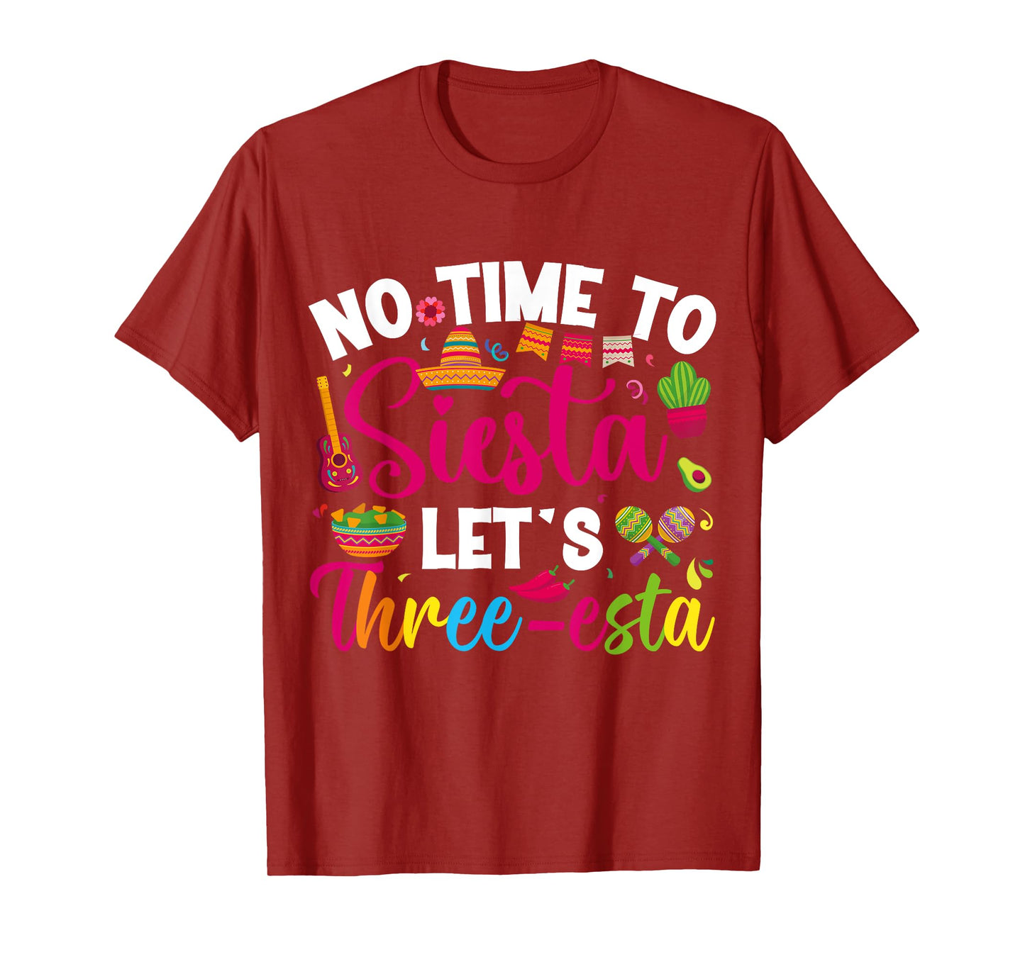 3 Year Old Three Esta Mexican 3rd Birthday Kids T-Shirt