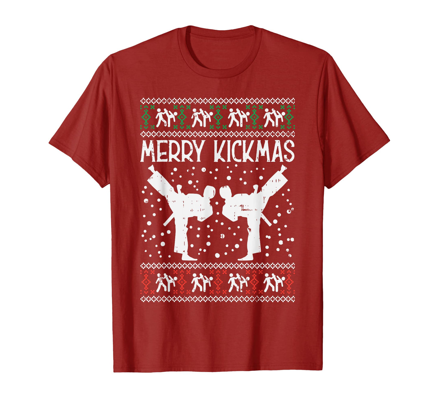 Merry Kickmas Ugly Christmas Karate Jiu Jitsu Martial Gift T-Shirt