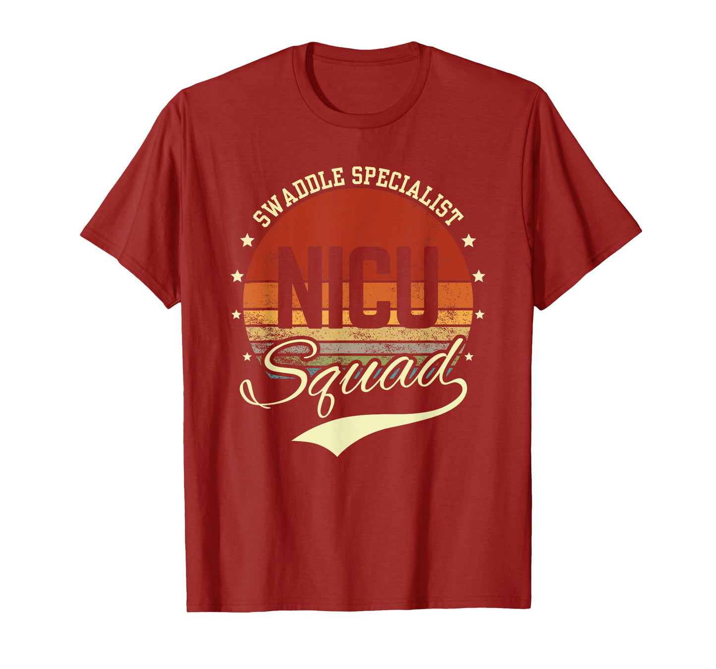 Swaddle Specialist NICU Mother Baby Nurse Retro NICU Squad T-Shirt