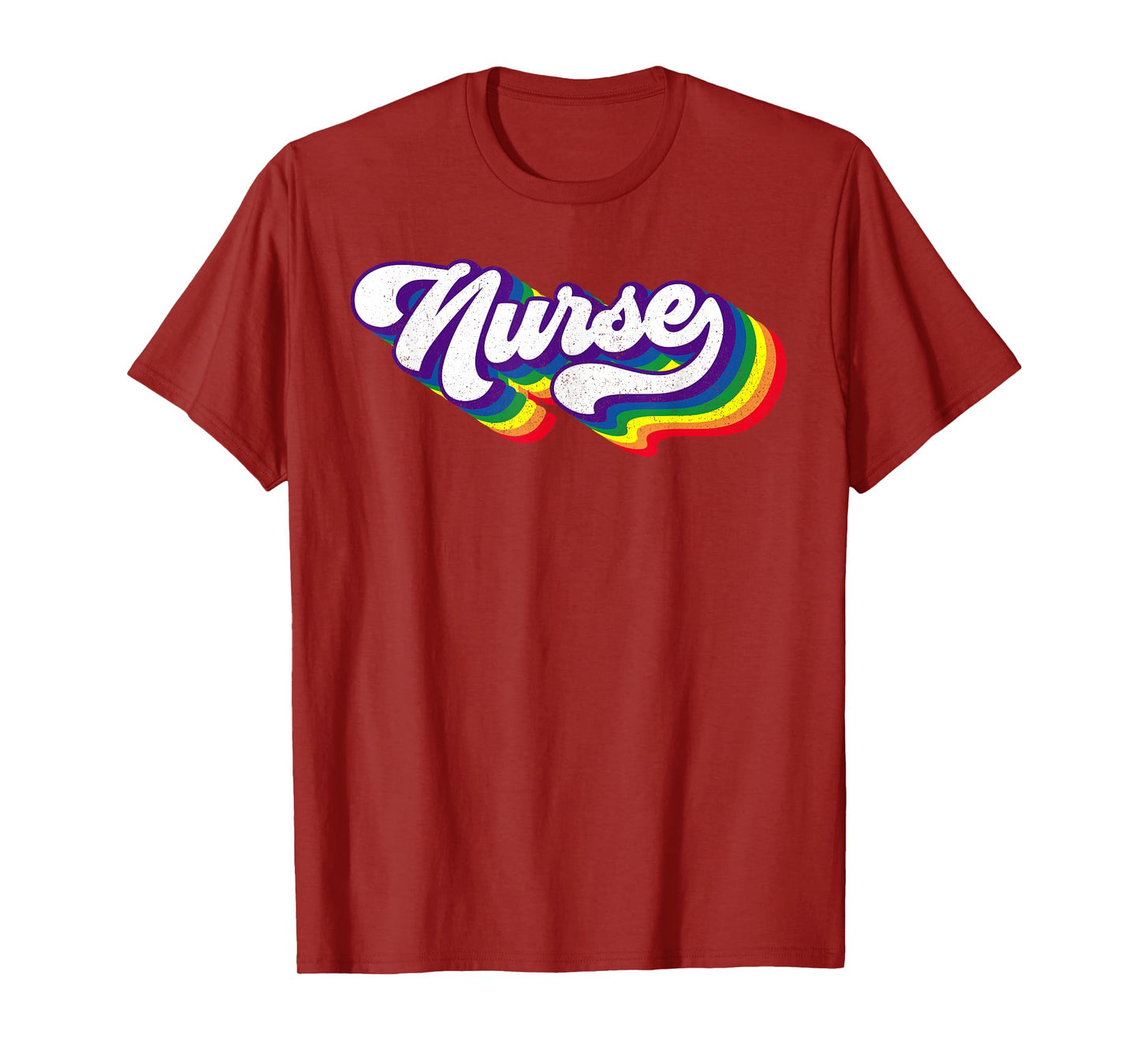 Retro Nurse LGBT Gay Pride Ally Vintage Pride Nursing LGBT T-Shirt