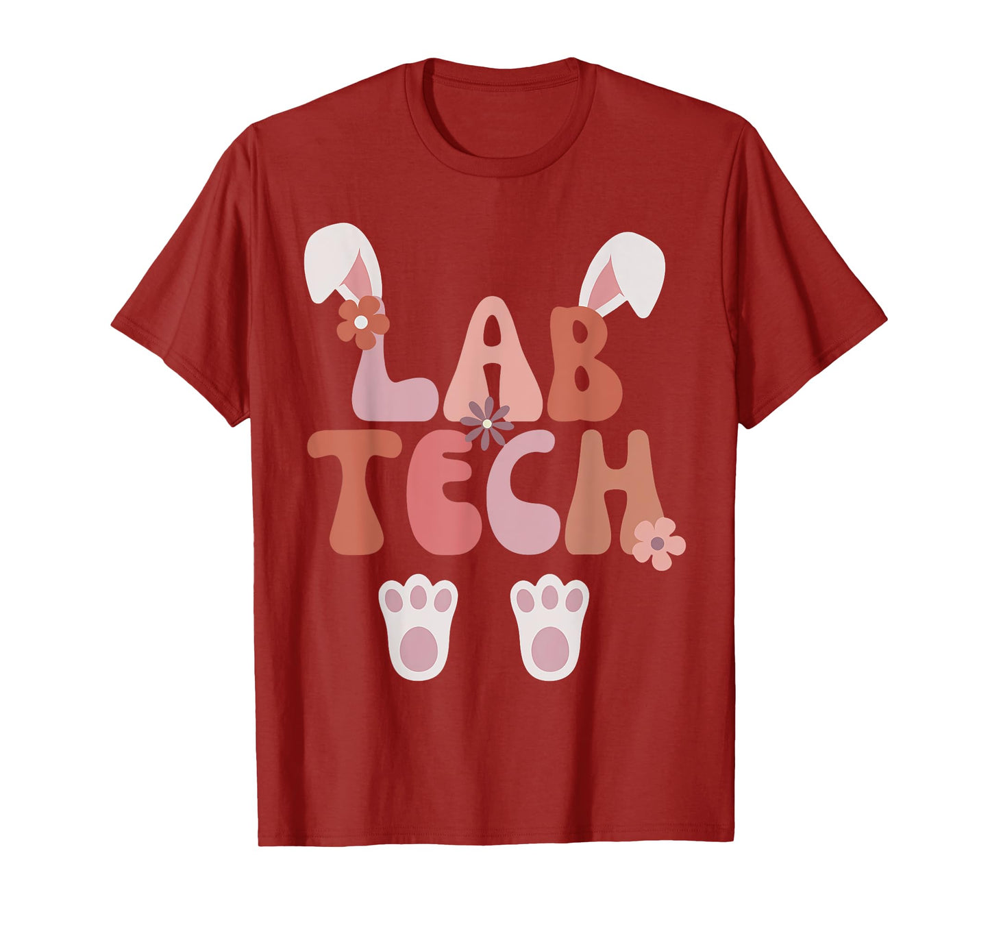 Lab Tech Bunny Easter Laboratory Scientist Easter Teacher T-Shirt
