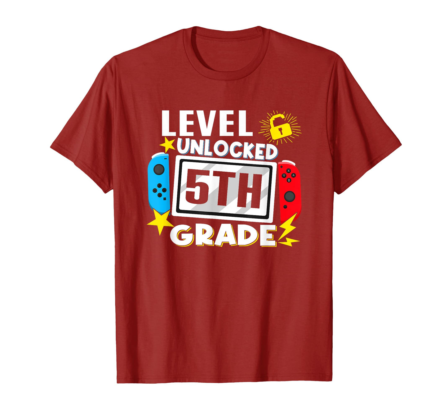 First Day Of 5th Grade Level Unlocked Game Back To School T-Shirt