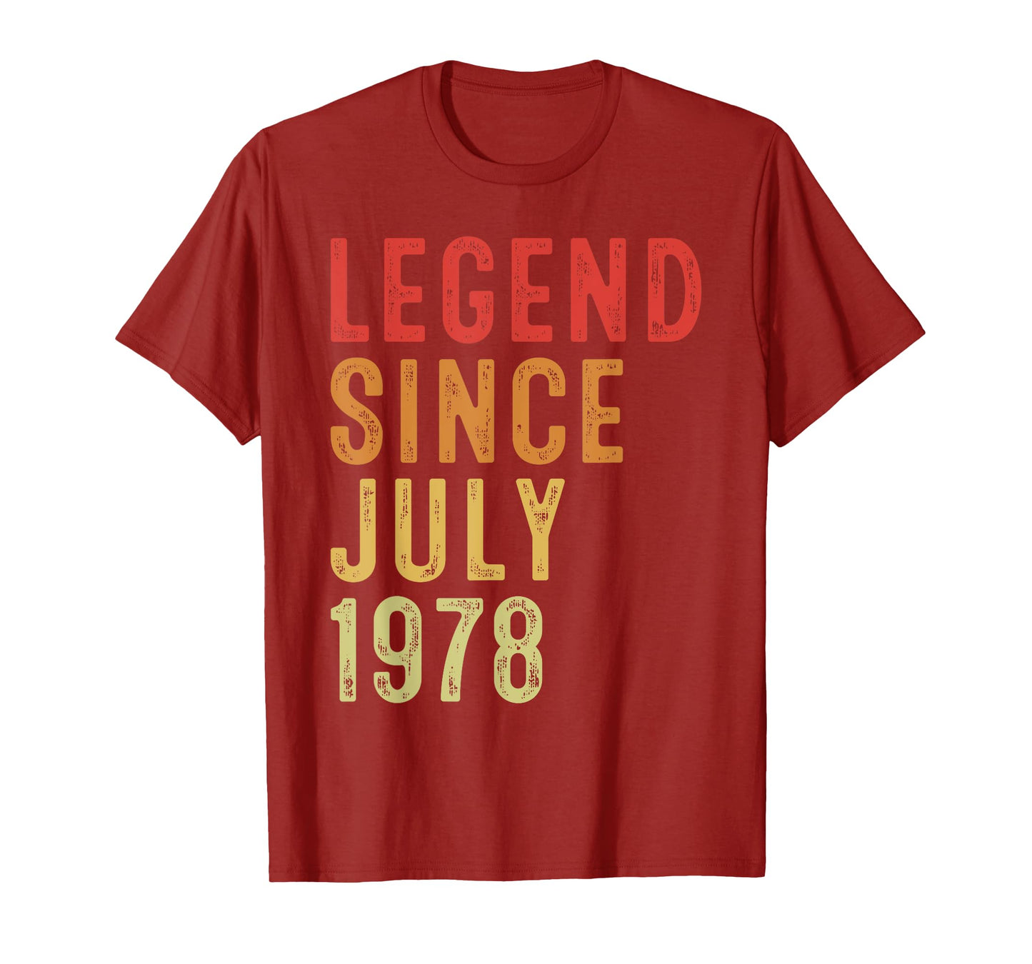 Legend Since July 1978 Vintage 1978 Birth Of Birthday Gifts T-Shirt