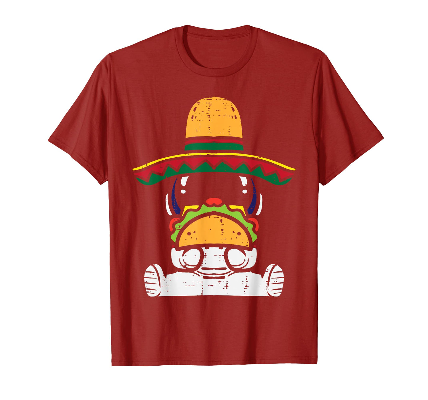 Mexican Astronaut Sombrero Tacos Space Food Men Women Kids T-Shirt