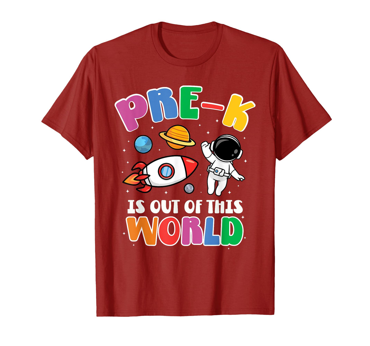 Pre-K Student Teacher Astronaut Space Back To School T-Shirt