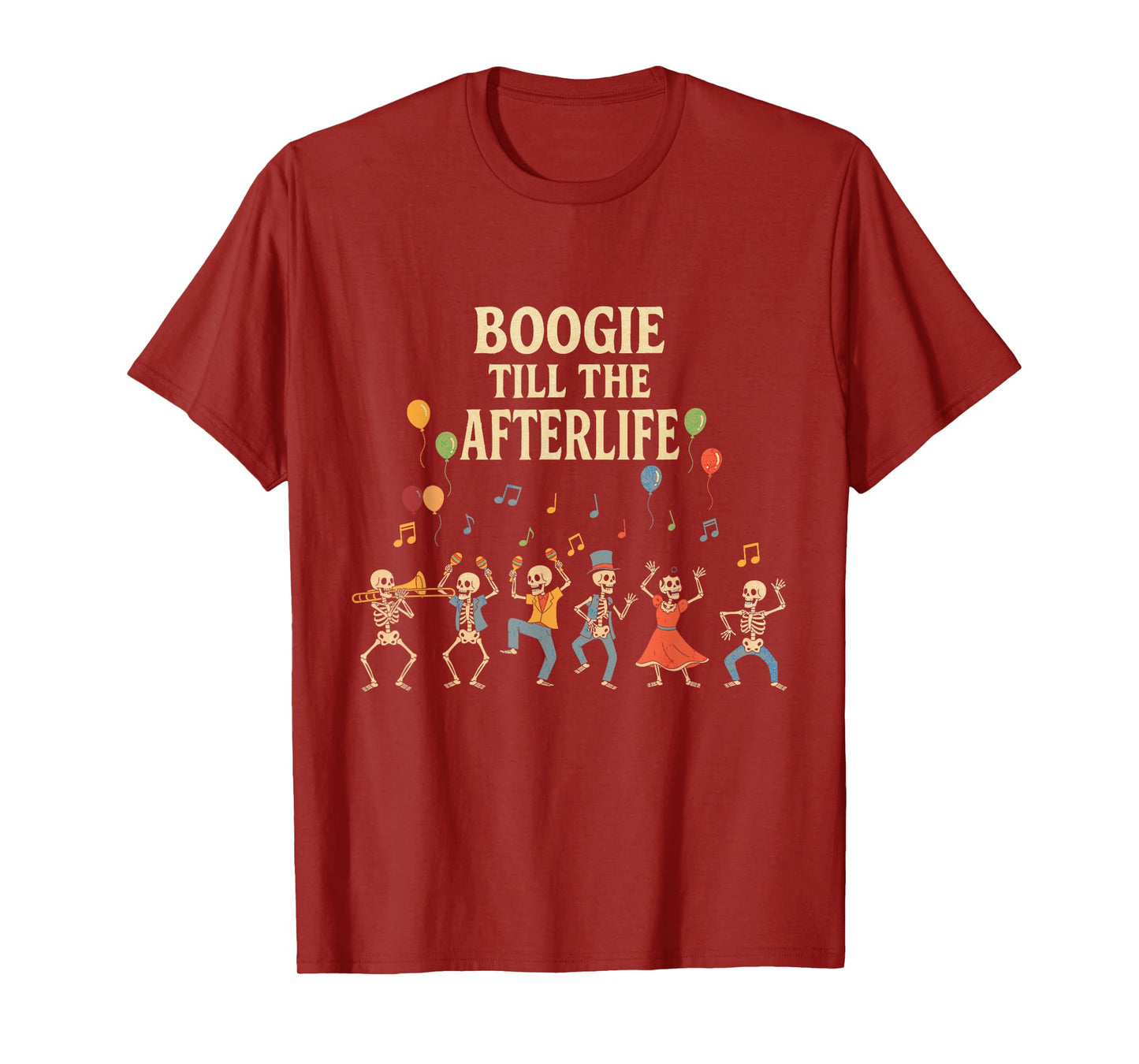 Boogie Till The Afterlife Halloween Skeleton Party T-Shirt