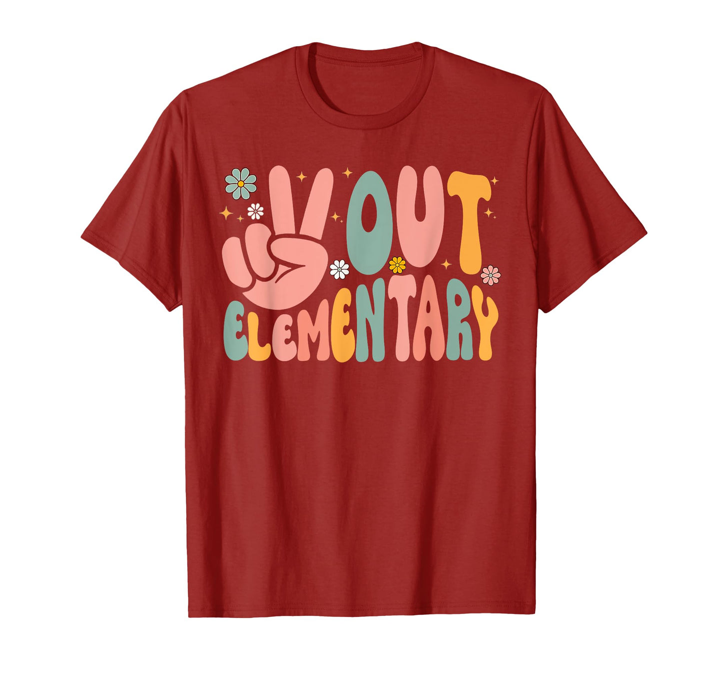 Peace Out Elementary Last Day of School Elementary Graduate T-Shirt