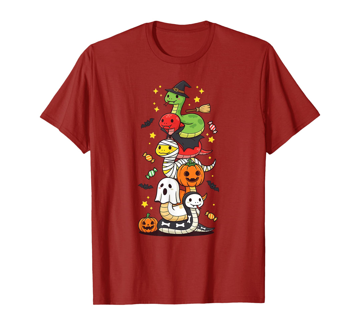 Funny Snake Witch Vampire Ghost Halloween Kids Mens Womens T-Shirt