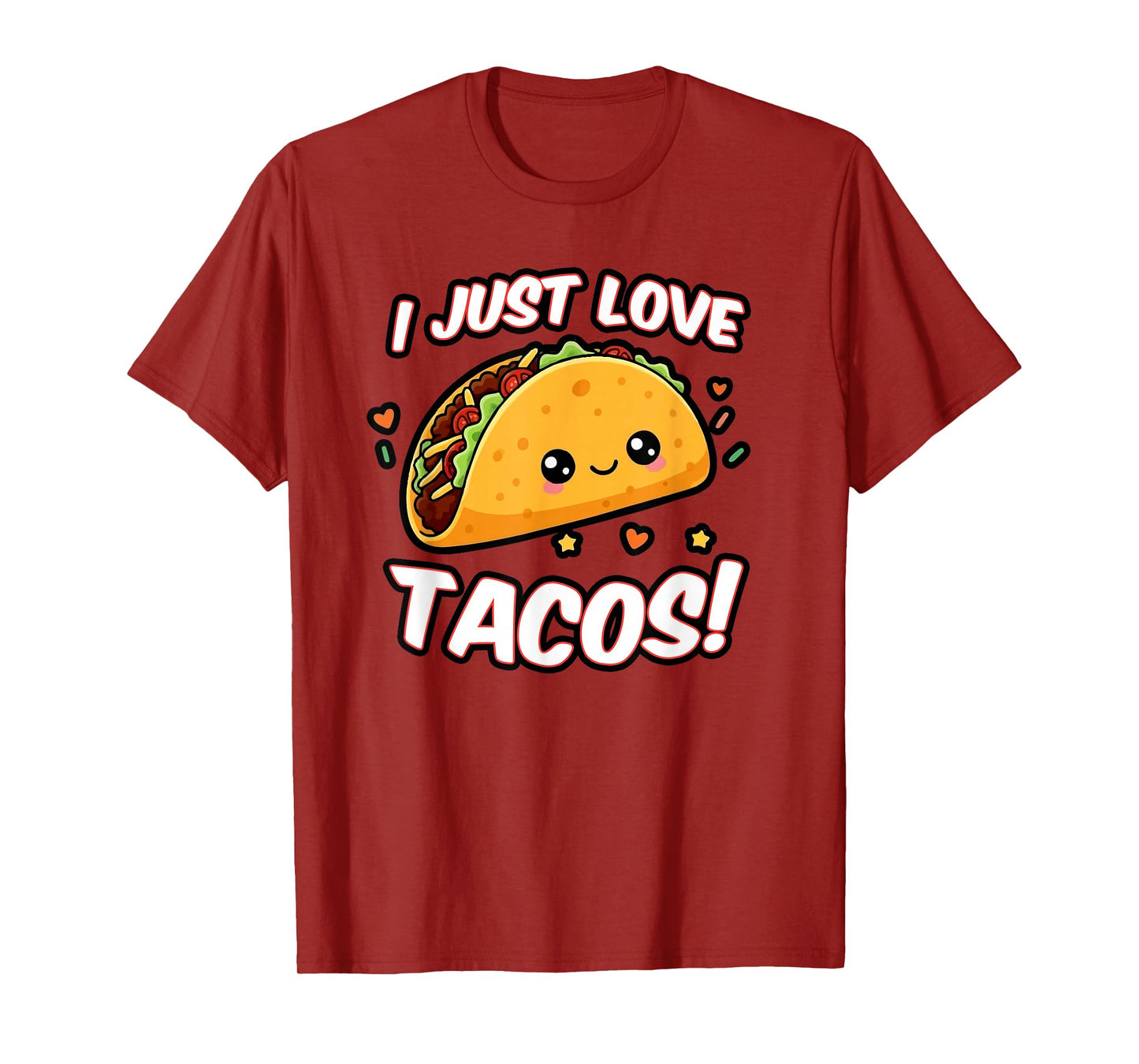 I Love Tacos, Cute Taco Fan Mexican Food Graphic T-Shirt
