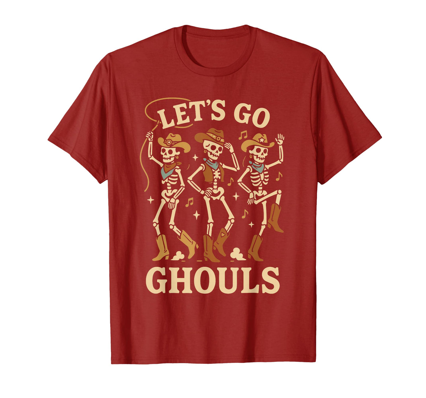 Halloween Lets Go Ghouls Skeleton T-Shirt
