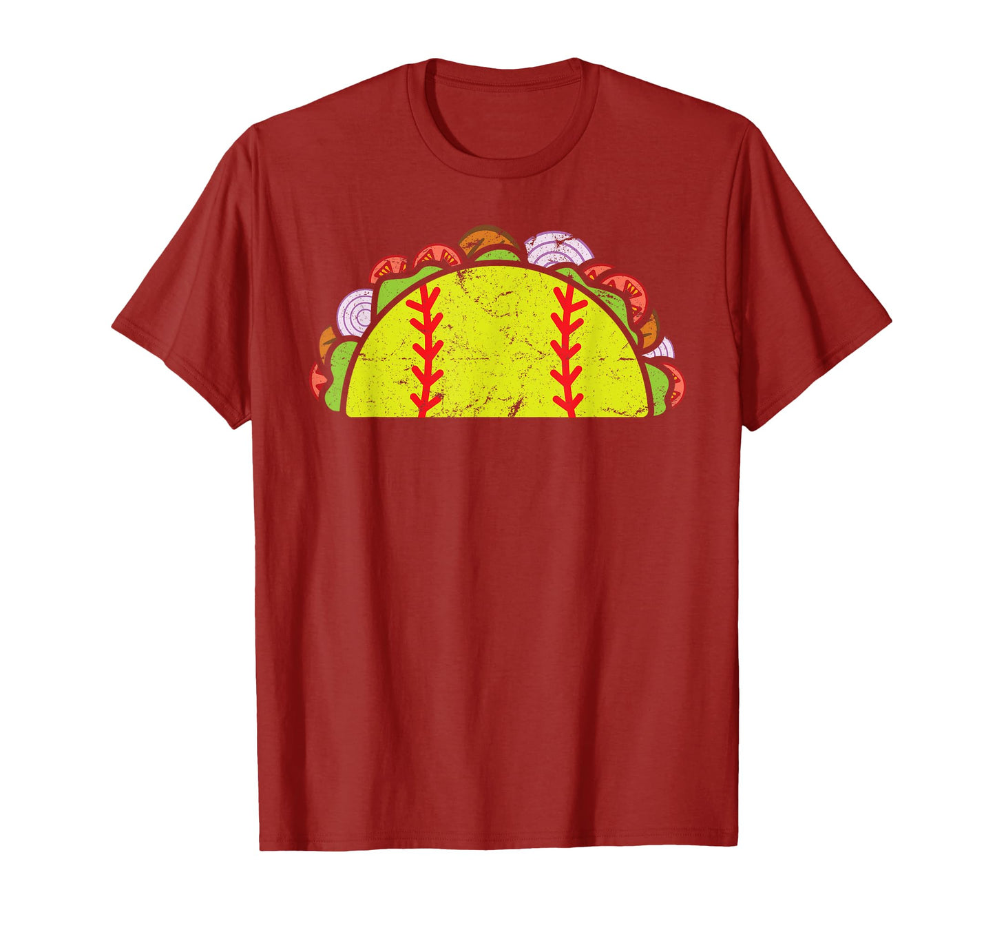 Taco Softball Funny Cinco De Mayo Softball Player Taco Lover T-Shirt